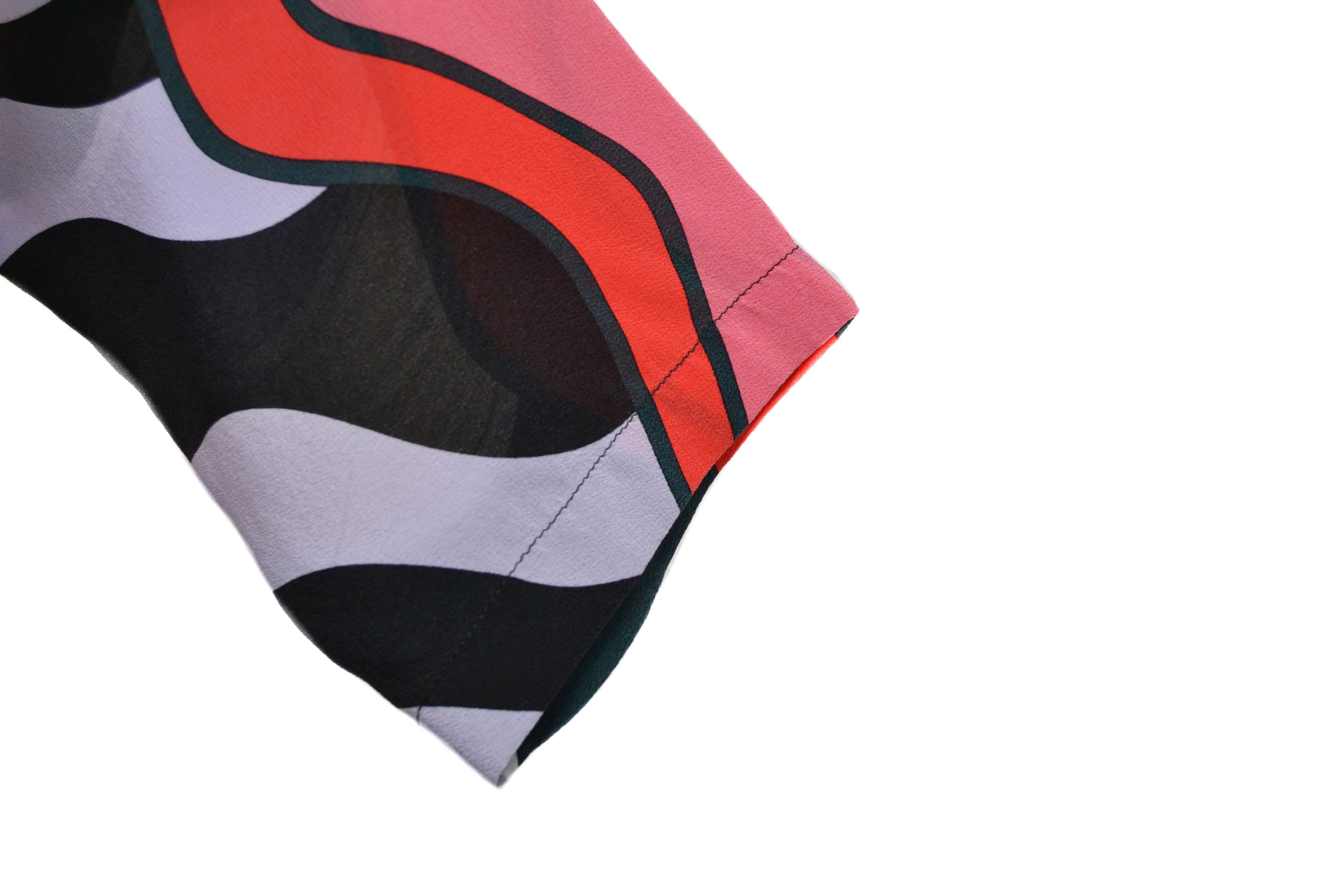 Missoni Missoni "M" 100% Silk Abstract Pattern Blouse Size L / US 10 / IT 46 - 3 Thumbnail