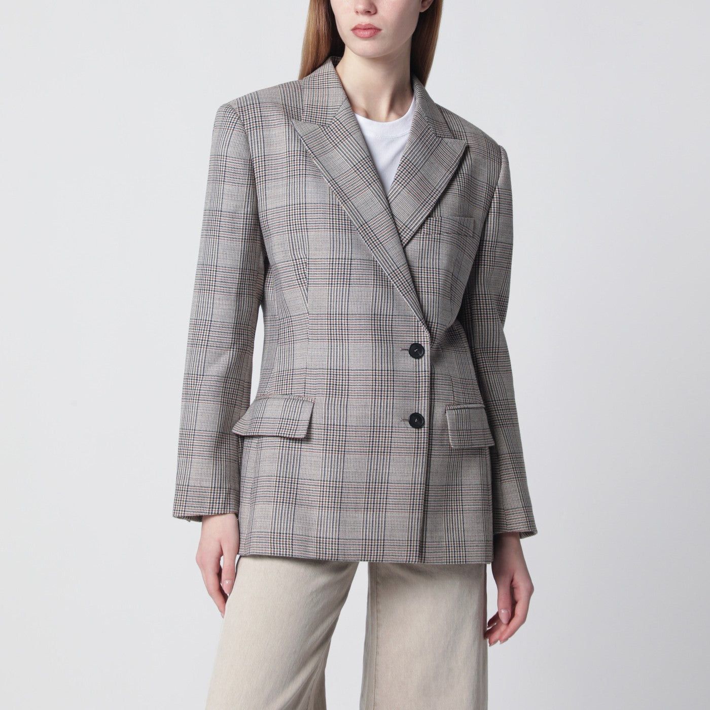 Anine Bing Anine Bing Asymmetric Prince Of Wales Jacket Size M / US 6-8 / IT 42-44 - 1 Thumbnail