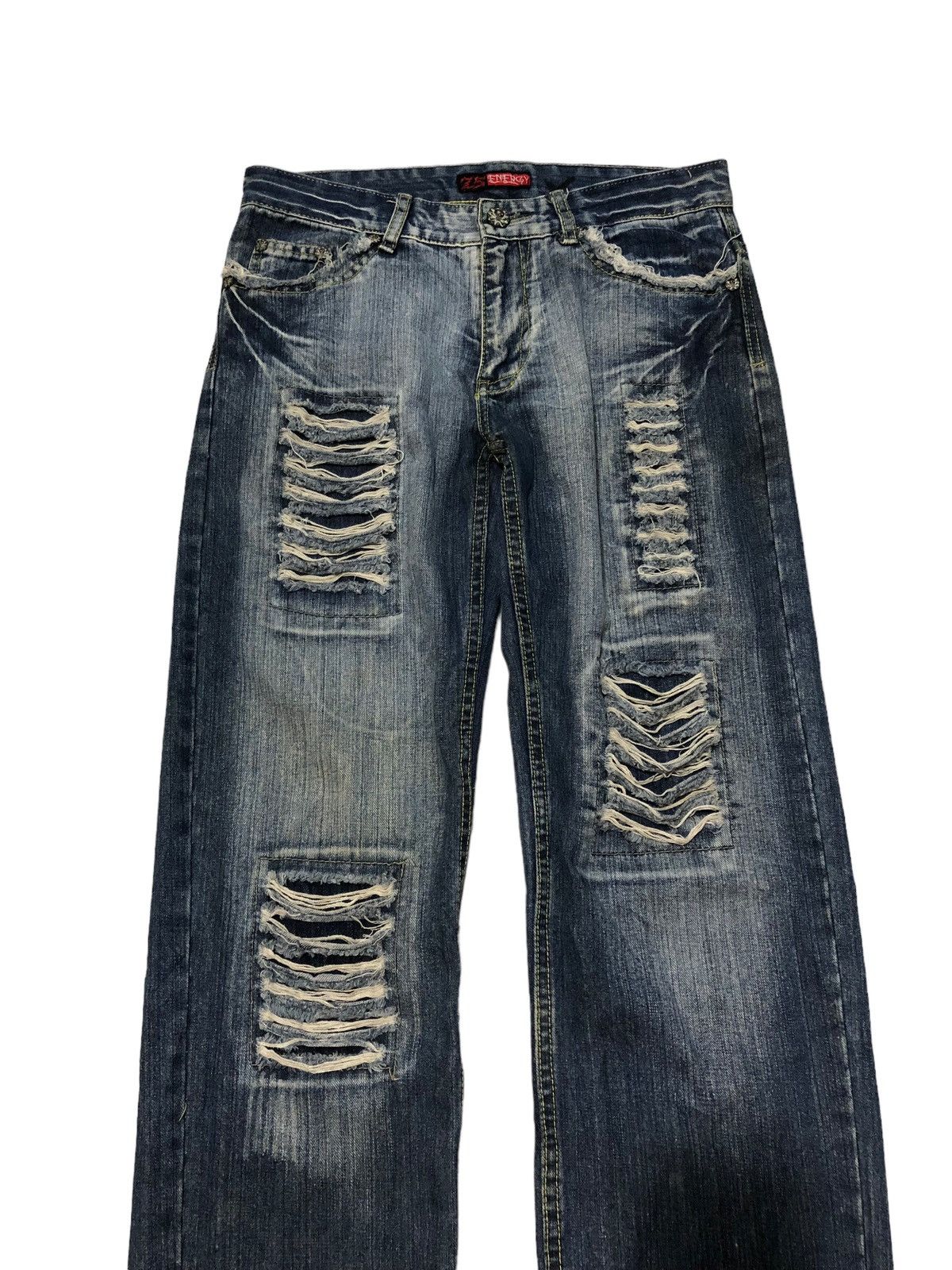 Japanese Brand Japanese brand 25 Energy distressed skull jeans Size US 32 / EU 48 - 3 Thumbnail