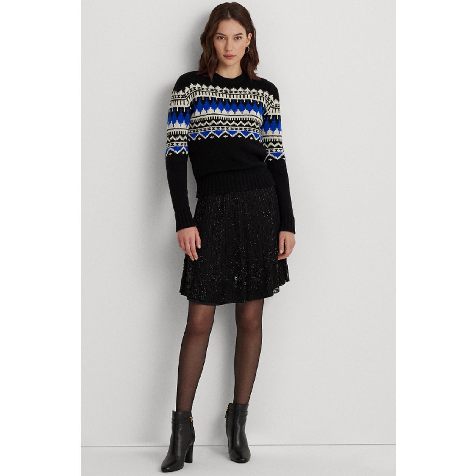 Lauren Ralph Lauren Lauren Ralph Lauren Beaded Mesh A-Line Skirt Black Size 14 Size 36" / US 14 / IT 50 - 3 Thumbnail