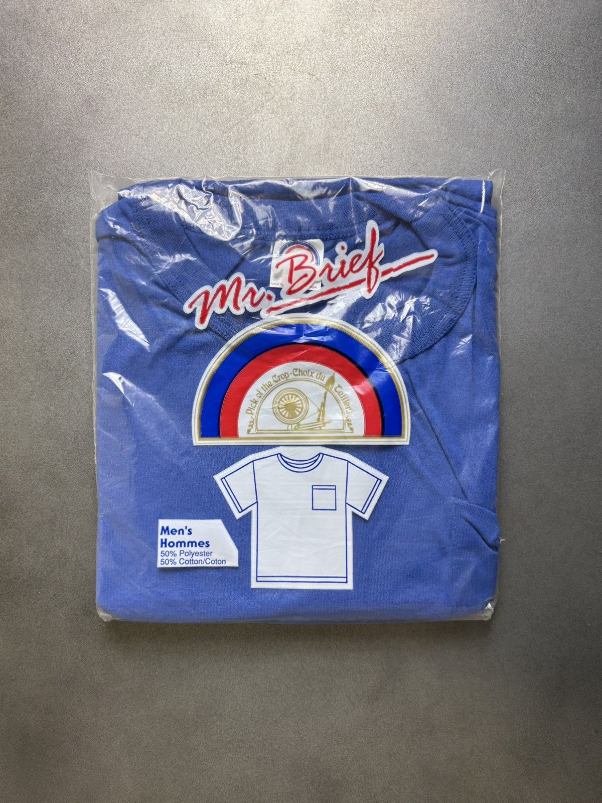 Vintage Deadstock 1970s Vintage Tee Shirt Mr. Brief Made in Canada Size US S / EU 44-46 / 1 - 4 Thumbnail