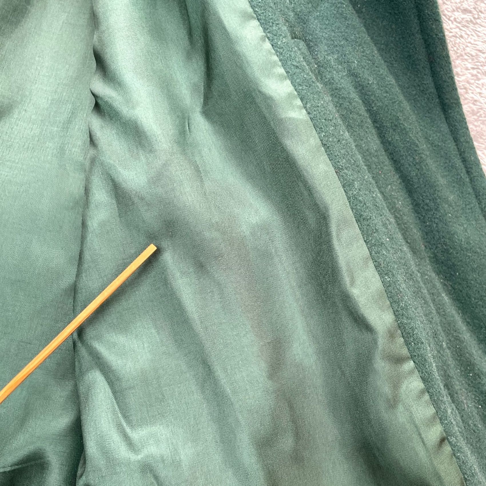 Vintage VINTAGE J.G. Hook Womens Green Pea Coat Jacket 16 Wool Blend Wood Toggle Made USA Size XXL / US 16-18 / IT 52-54 - 7 Thumbnail