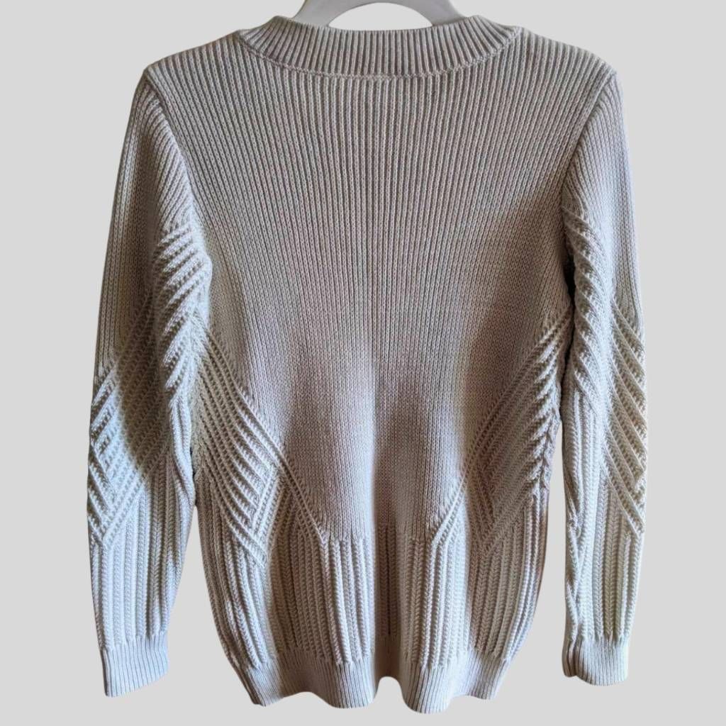 Athleta Athleta Women’s XXS Dove White Chunky Knit Pullover Sweater Size XXS / US 00 / IT 34 - 2 Thumbnail
