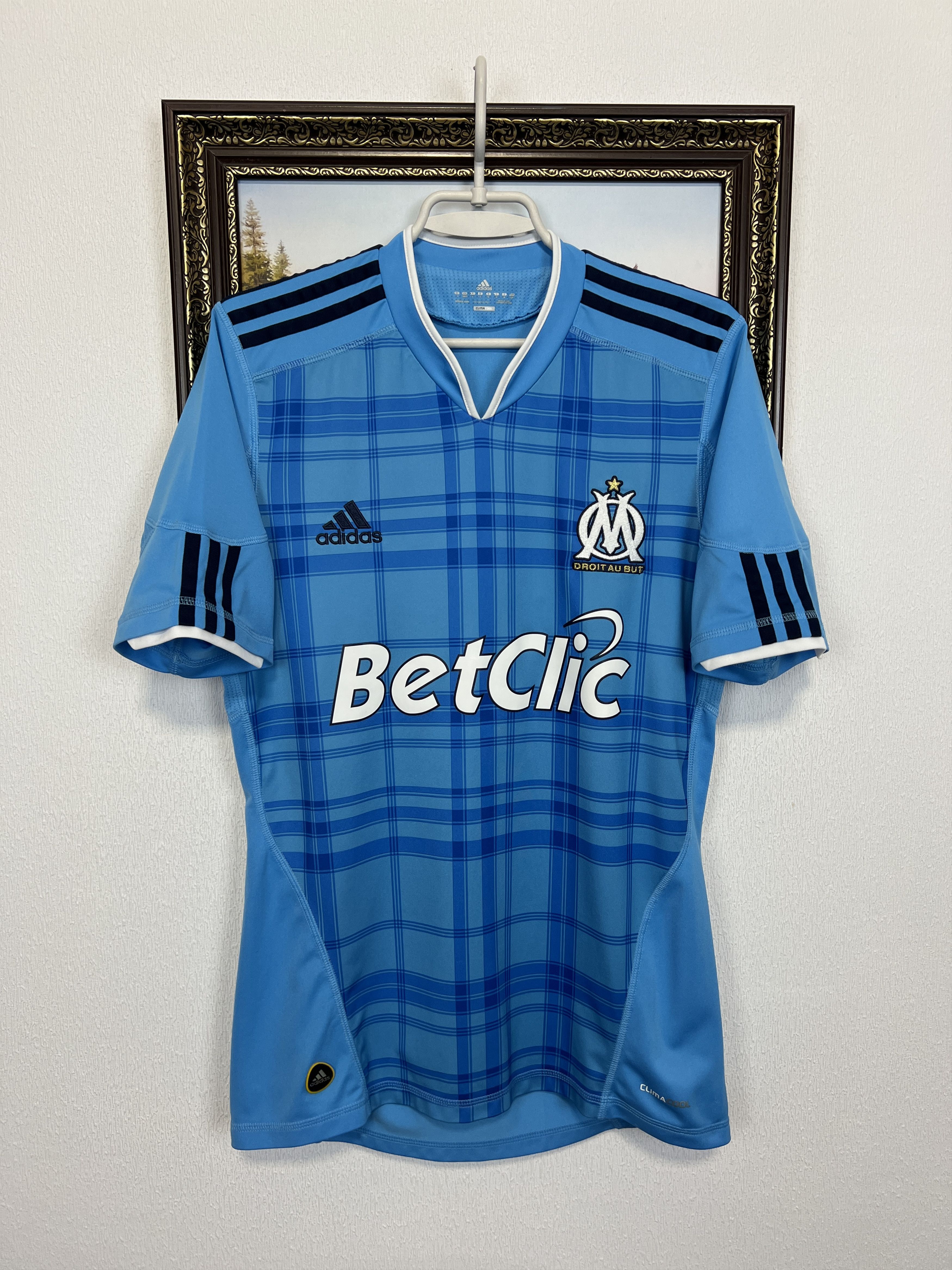Adidas Marseille Away football shirt 2010 Soccer Jersey Trikot Size US S / EU 44-46 / 1 - 1 Thumbnail