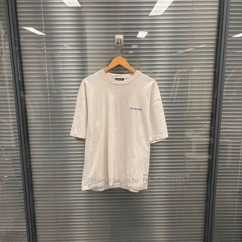 Balenciaga Balenciaga Front and Back Letter Print Logo Ribbed Neck Sh Size US M / EU 48-50 / 2 - 1 Thumbnail