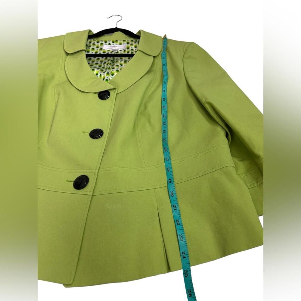 Elie Tahari Tahari l Lime Green Retro Blazer Jacket 18W Size XXL / US 16-18 / IT 52-54 - 6 Thumbnail