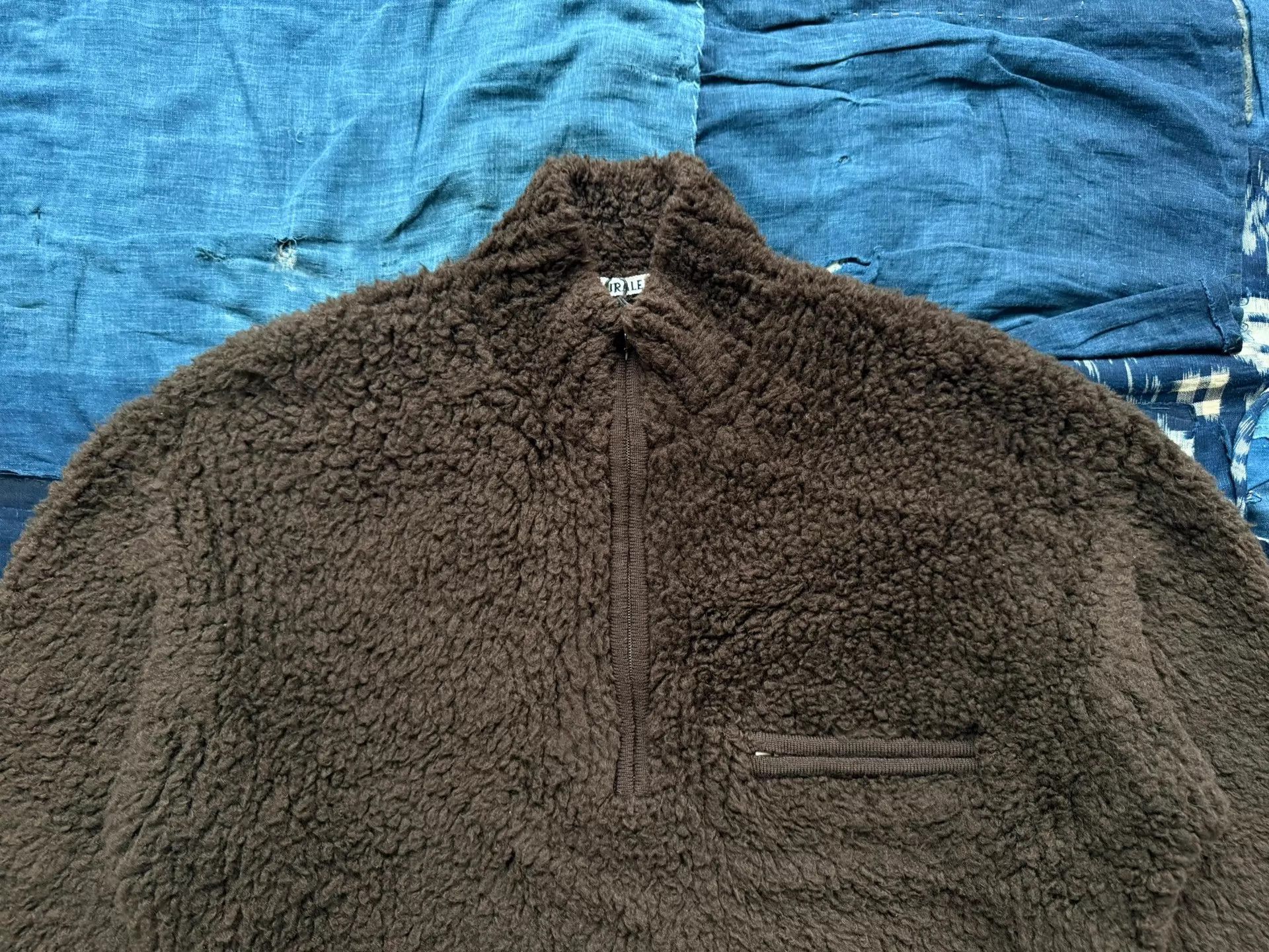 Auralee AURALEE 24AW Boa Knit PO HZ Merino Lamb Fleece Brn 3 Size US L / EU 52-54 / 3 - 3 Thumbnail