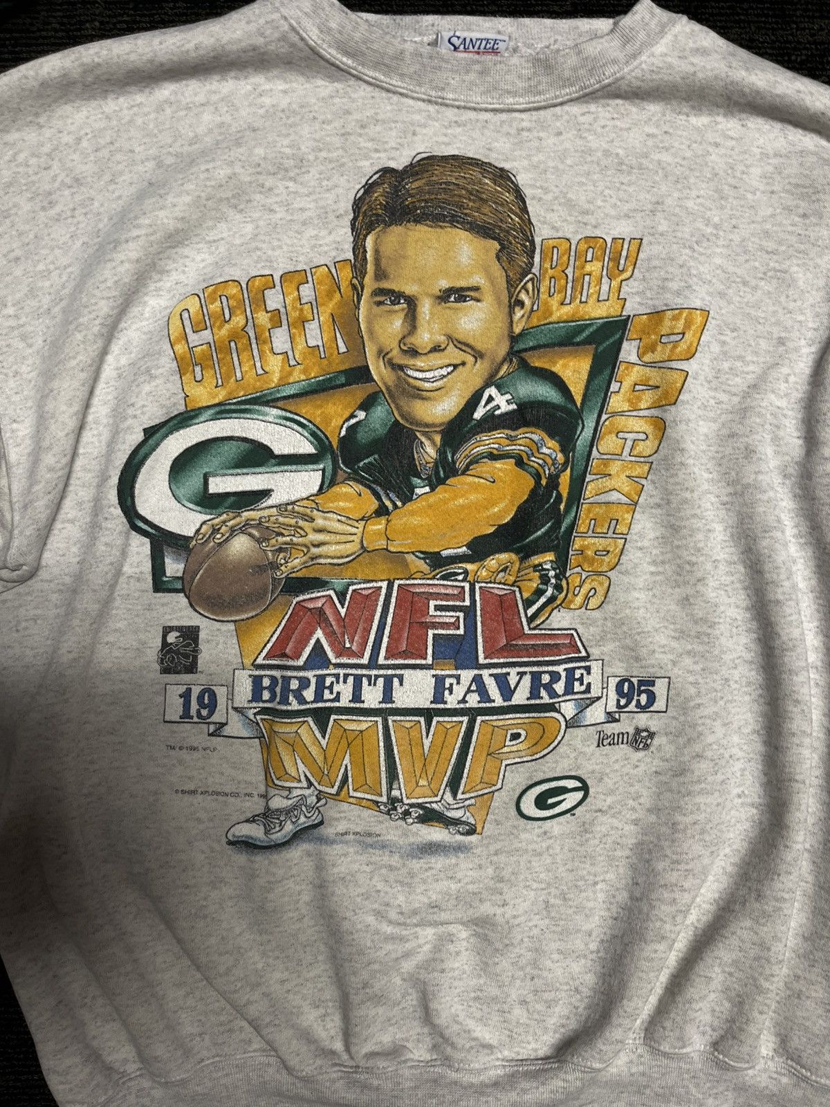 NFL × Vintage 90s Packer Crewneck Brett Farve MVP Size US XL / EU 56 / 4 - 2 Thumbnail