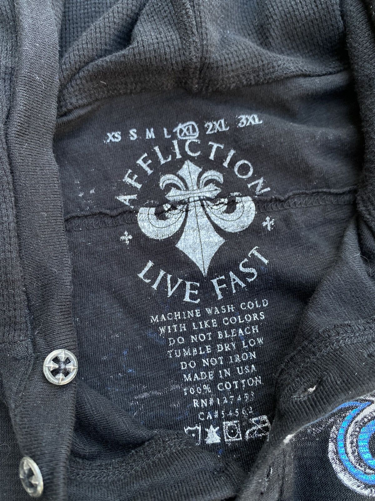 Affliction Affliction Thermal Long Sleeve Logo Spell Out Size US XL / EU 56 / 4 - 10 Thumbnail