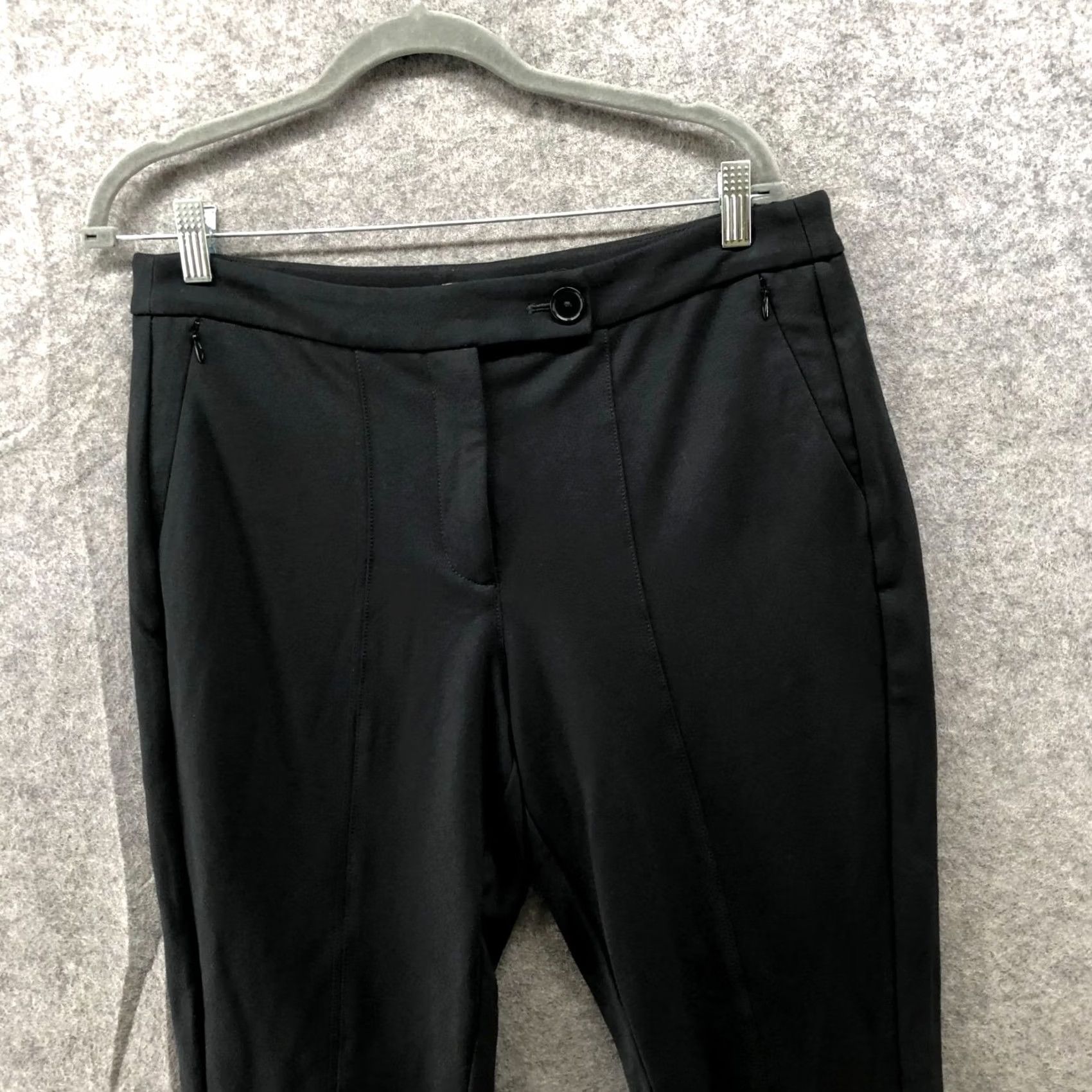 Anthropologie Anthropologie Maeve Slit Front Ponte Pants Womens 12P Black Zip Pockets Slim Size 34" / US 12 / IT 48 - 5 Thumbnail