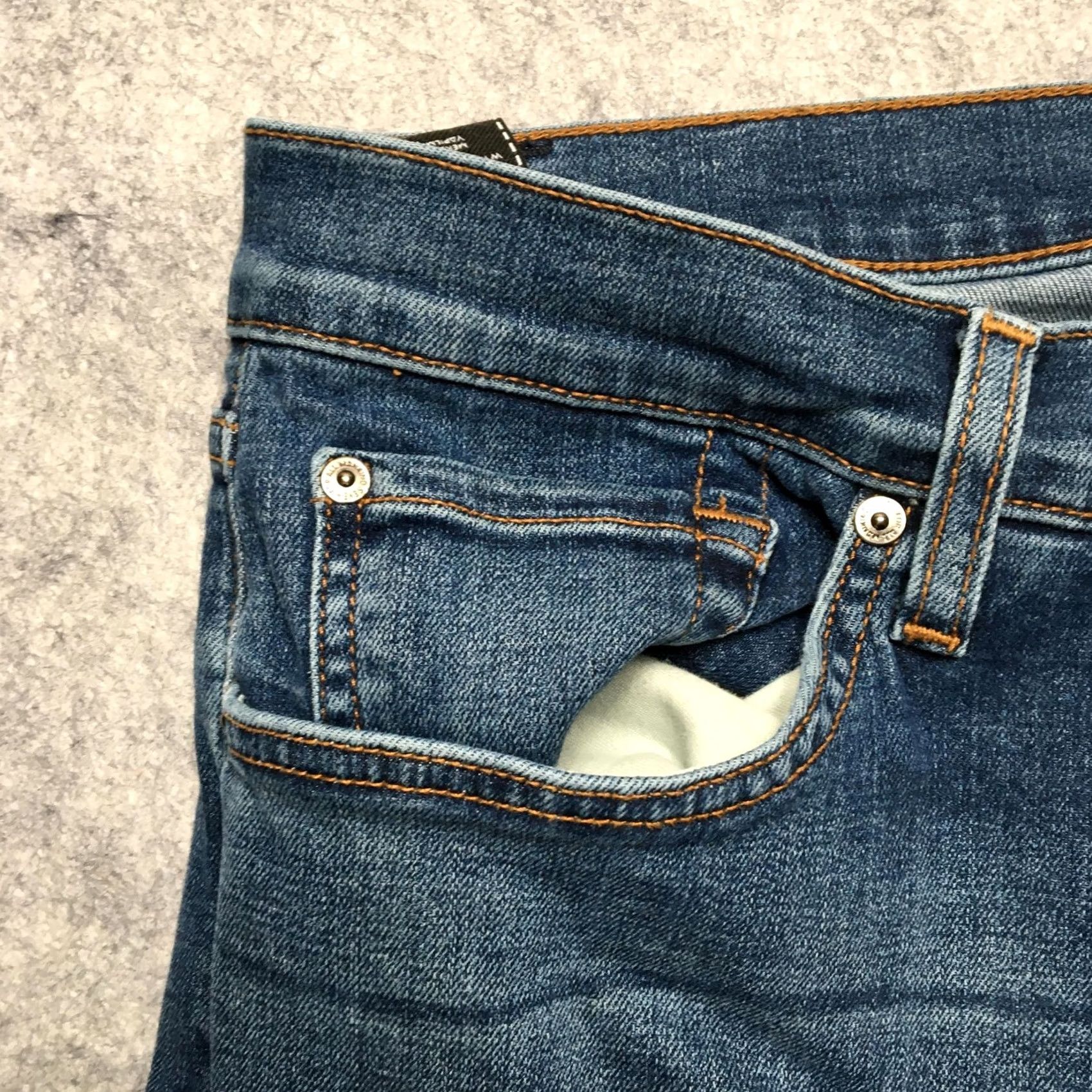 7 For All Mankind 7 For All Mankind Slimmy Jeans Mens 36x32 Blue Slim Straight Medium Wash Denim Jeans Slimmy Model Mens 36 Inseam 32 Size US 36 / EU 52 - 4 Thumbnail