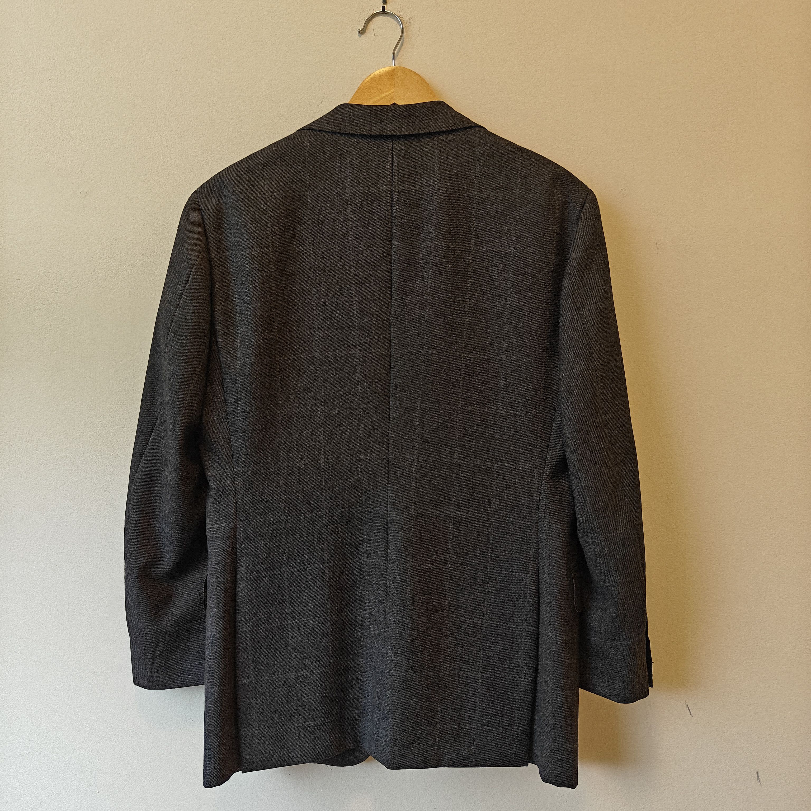 Ring Jacket Ring Jacket Grey Plaid Check Wool Blazer Made in Japan Size 46R - 15 Thumbnail