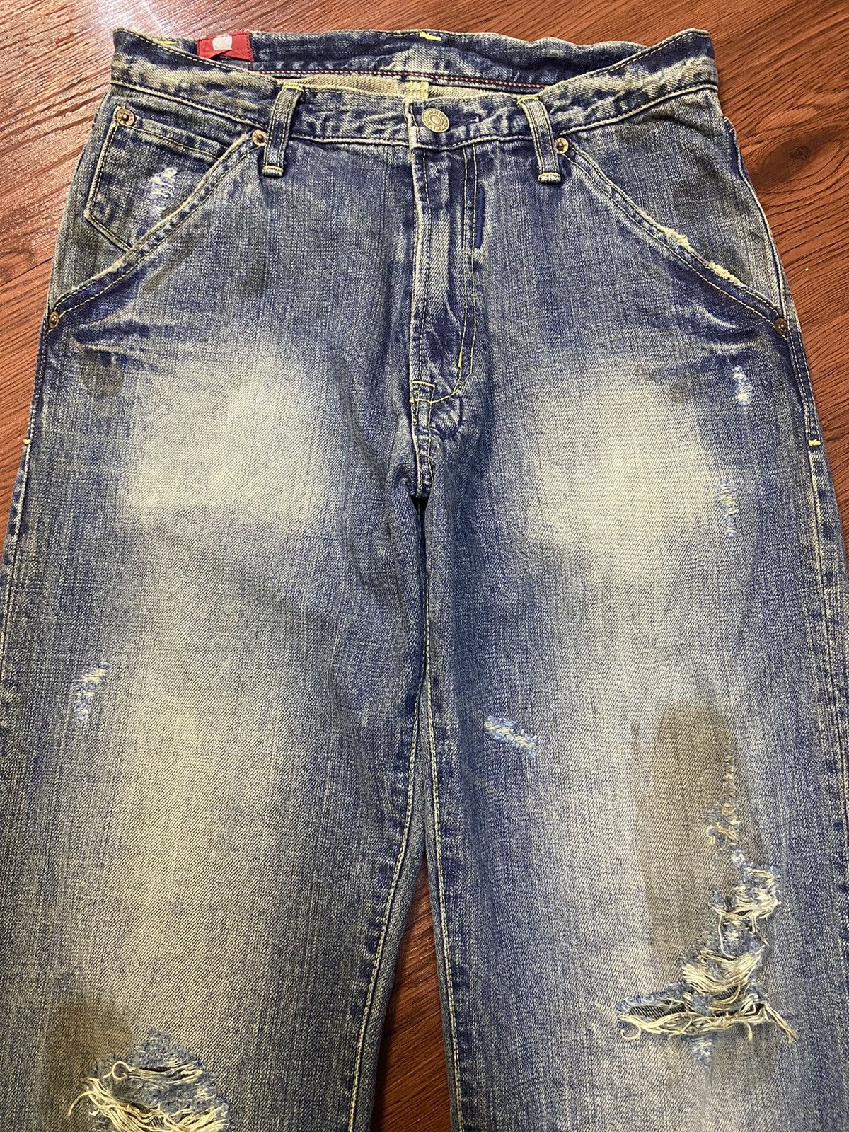 Japanese Brand Vintage Y2K Japanese Brands Mud Wash Grunge Jeans Size US 27 - 3 Thumbnail