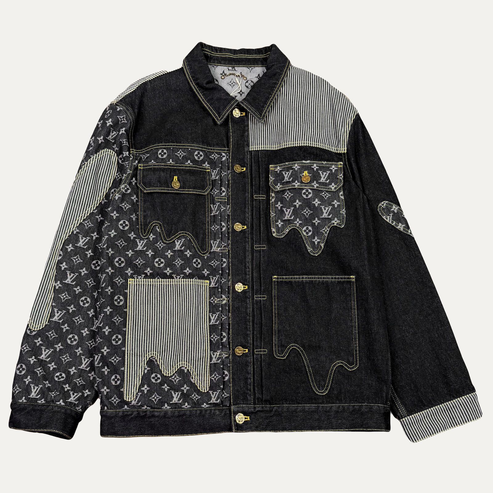 Louis Vuitton Louis Vuitton X Nigo Melting Denim Jacket Size US XL / EU 56 / 4 - 1 Thumbnail