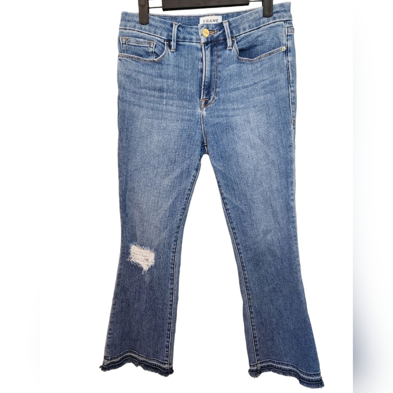 Frame Frame Le Crop Mini Boot 29 in Lakeshore Size 29" - 3 Thumbnail