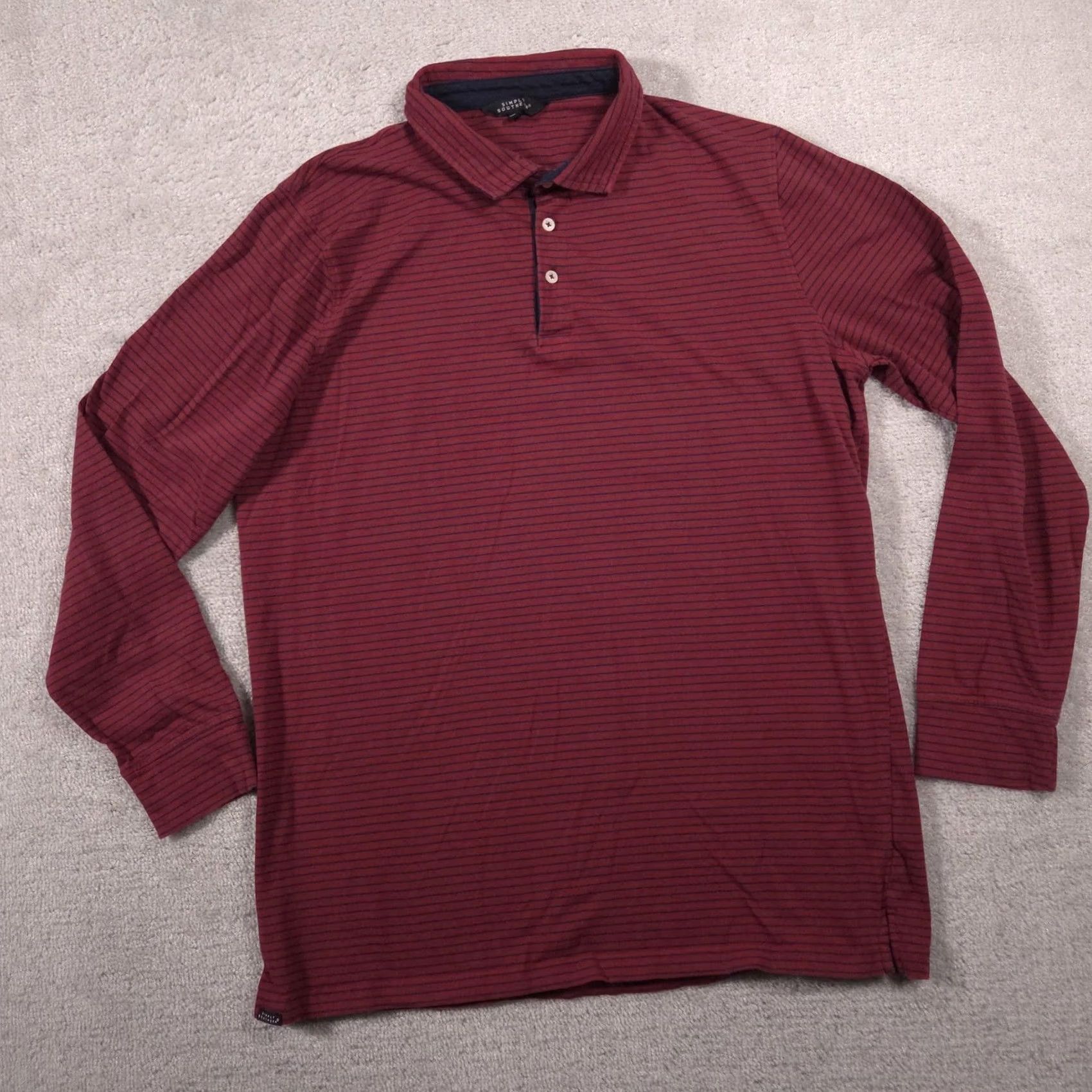 Vintage VINTAGE? No. Simply Southern Polo Shirt Mens 2XL Red Striped Long Sleeve Casual Knit Top Size US XXL / EU 58 / 5 - 3 Thumbnail
