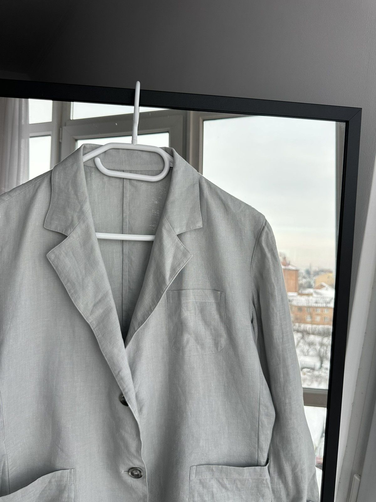 Fedeli Fedeli Linen Blazer Jacket Light Grey Men’s Sz S-M Size US S / EU 44-46 / 1 - 3 Thumbnail