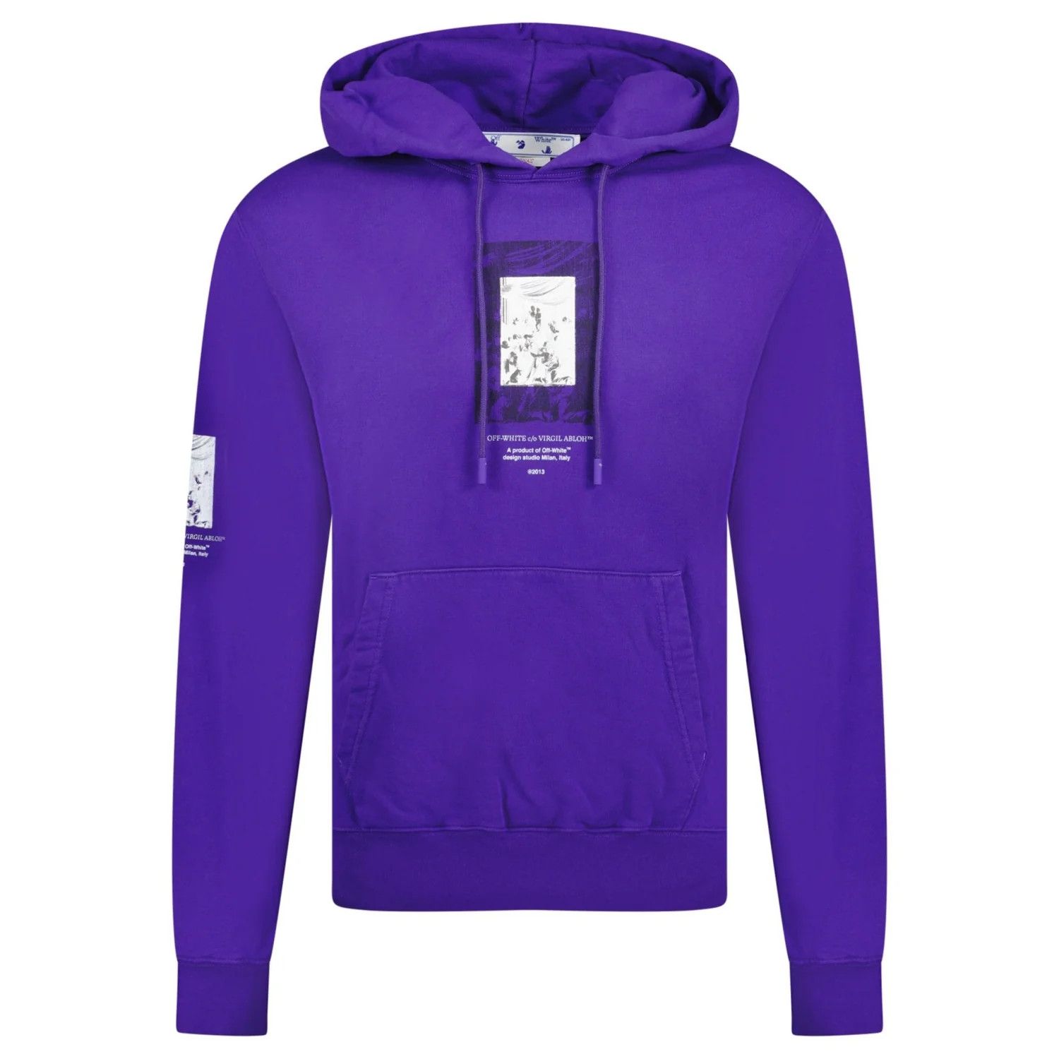 o1gr1nt1124 Paint Mirror Slim Hoodie in Purple White
