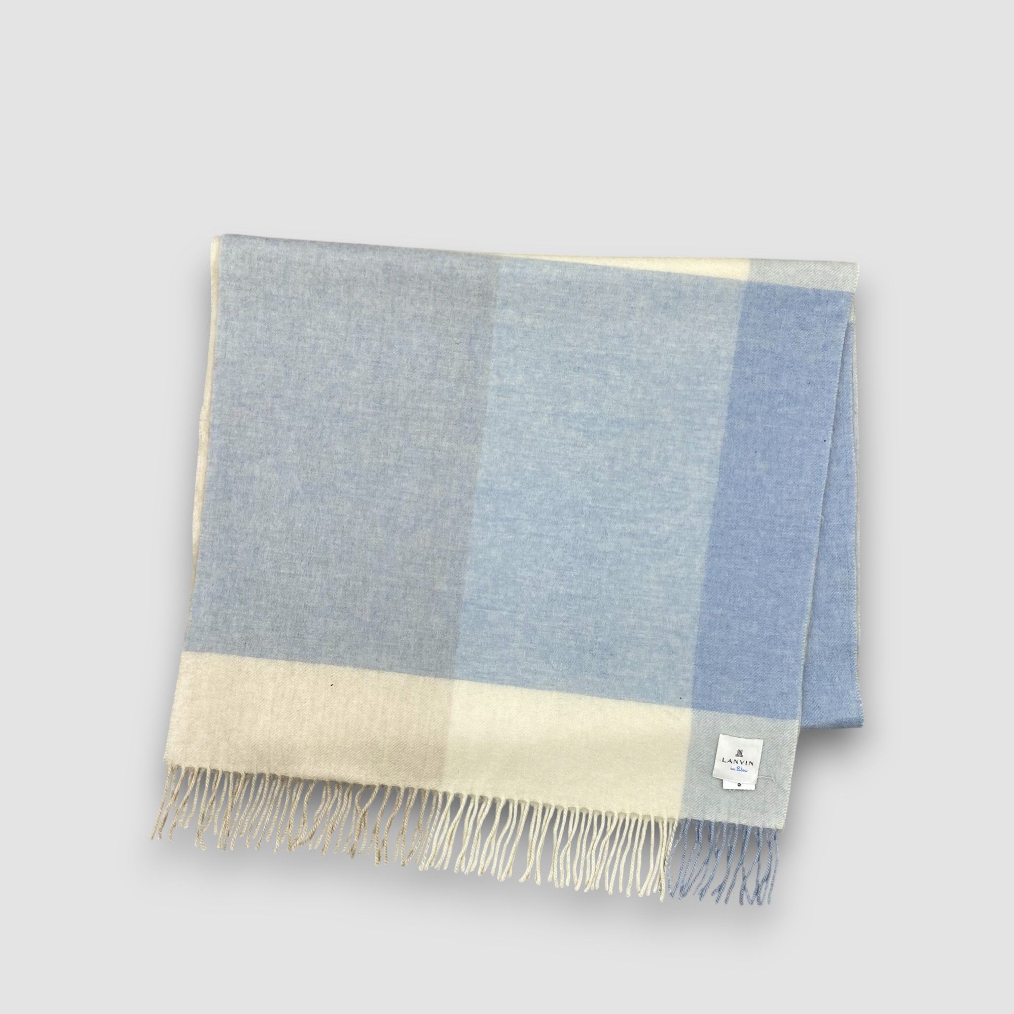 Lanvin Vintage Lanvin Scarf Muffler Wool Cashmere Plaid Scarves Size ONE SIZE - 3 Thumbnail
