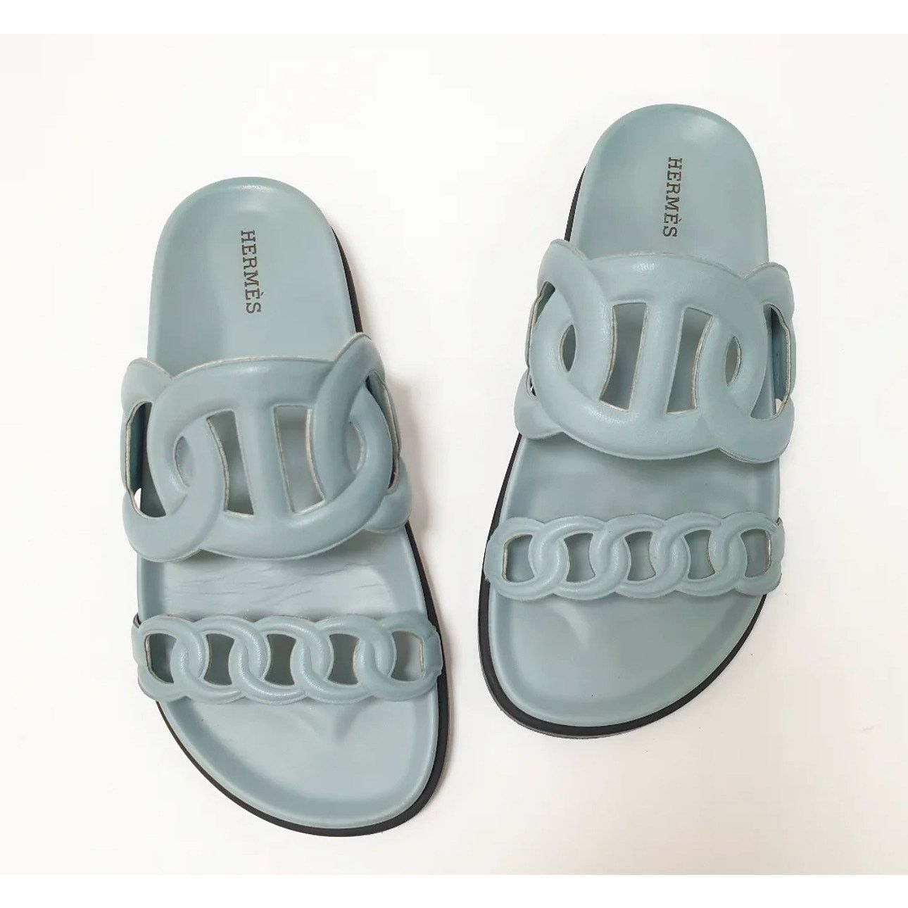 Hermes Hermes Extra Sandals Blue Flip Flops Sz.37 Size US 7 / IT 37 - 1 Thumbnail