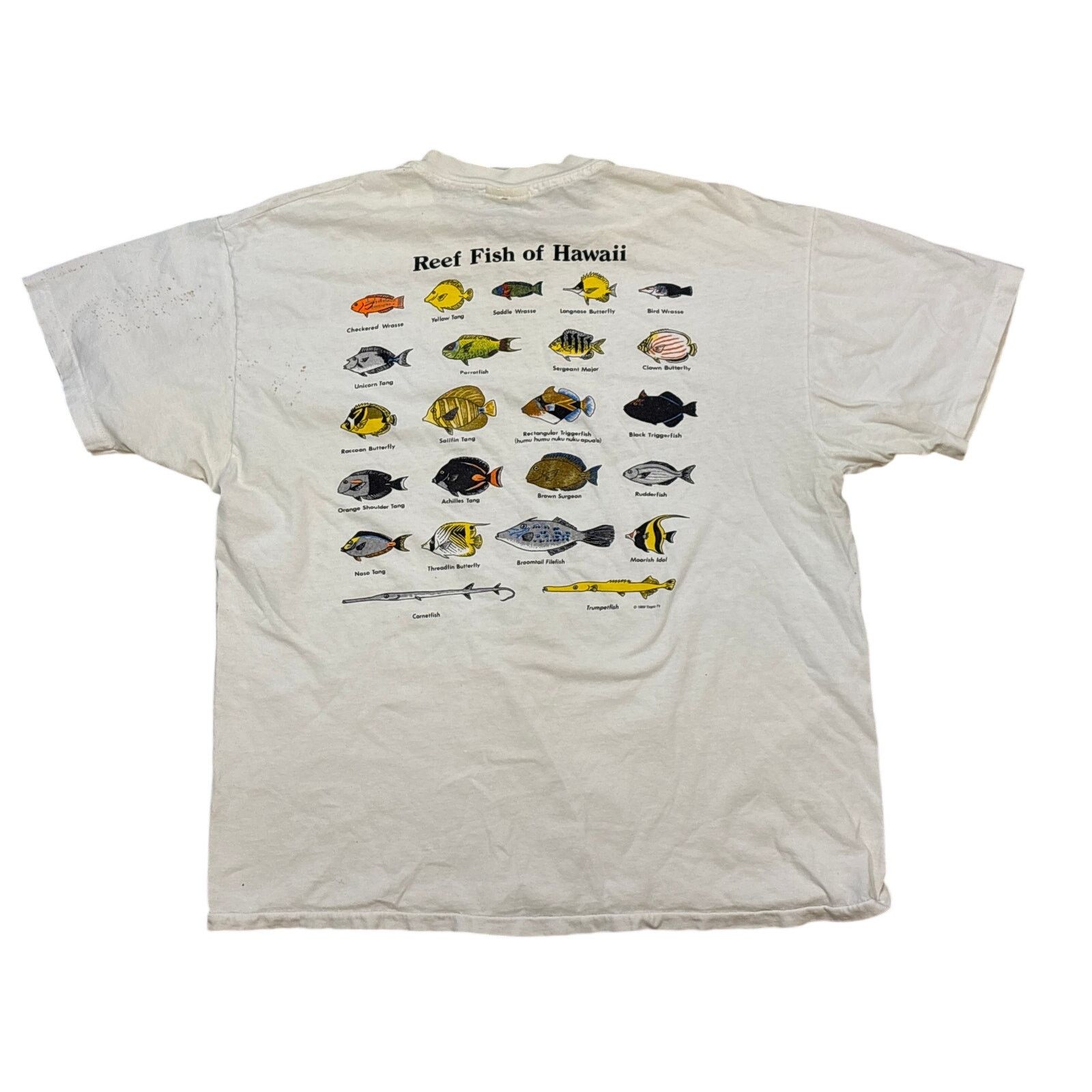 Hanes Vintage 1989 Tropic Tee reef fish of Hawaii Kona XL shirt Size US XL / EU 56 / 4 - 2 Thumbnail