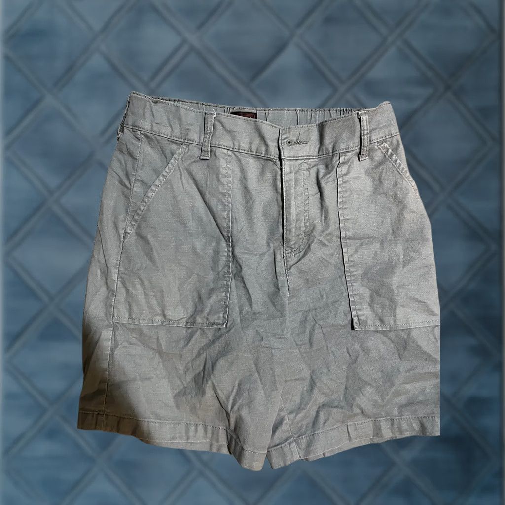 Lee Lee Womens Mid Rise Denim Jean Shorts Bermuda 6 Gray Stretch Regular Pocket 5-Pocket Design Adult Womens Shorts Size 6 Size 28" / US 6 / IT 42 - 1 Thumbnail