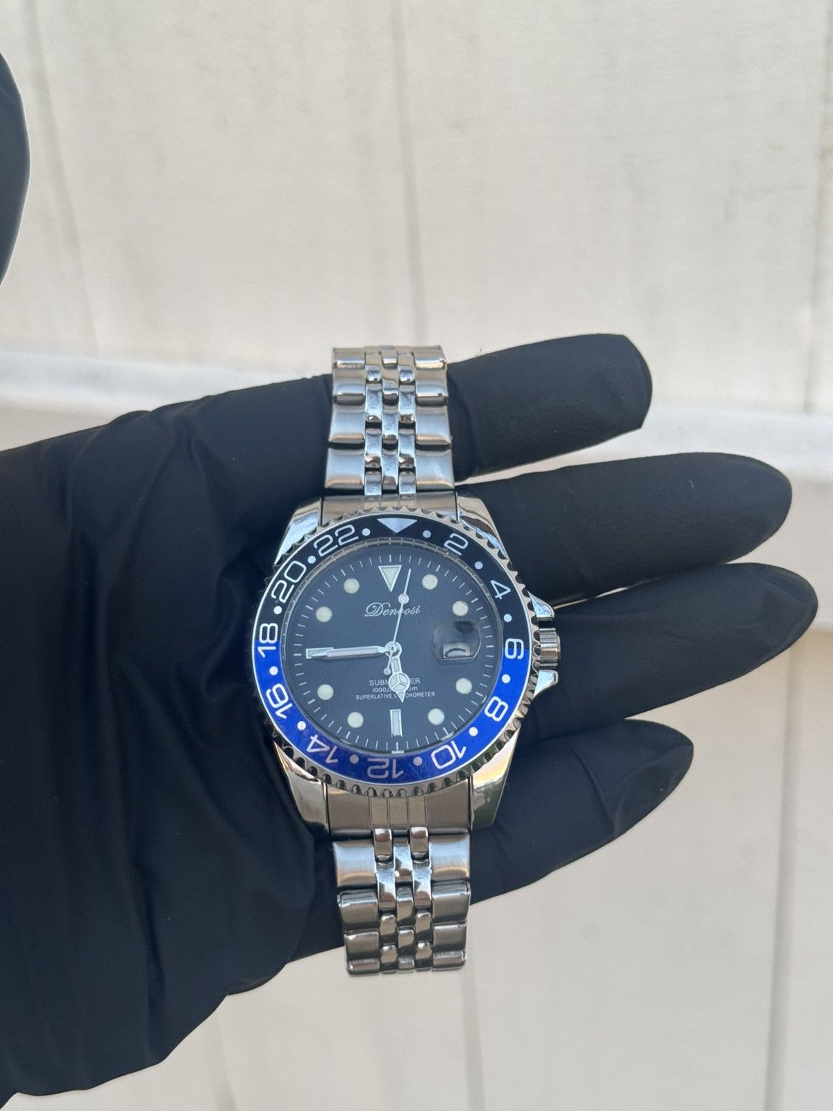 Other Stainless steel Blue GMT watch with black and blue face Size ONE SIZE - 1 Thumbnail