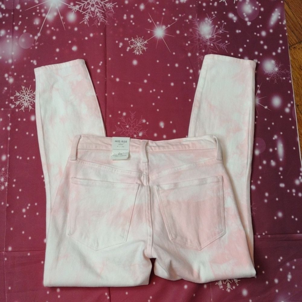 Lucky Brand Lucky brand pink tie dye ava mid rise crop jeans size 2/26 Size 26" / US 2 / IT 38 - 5 Thumbnail