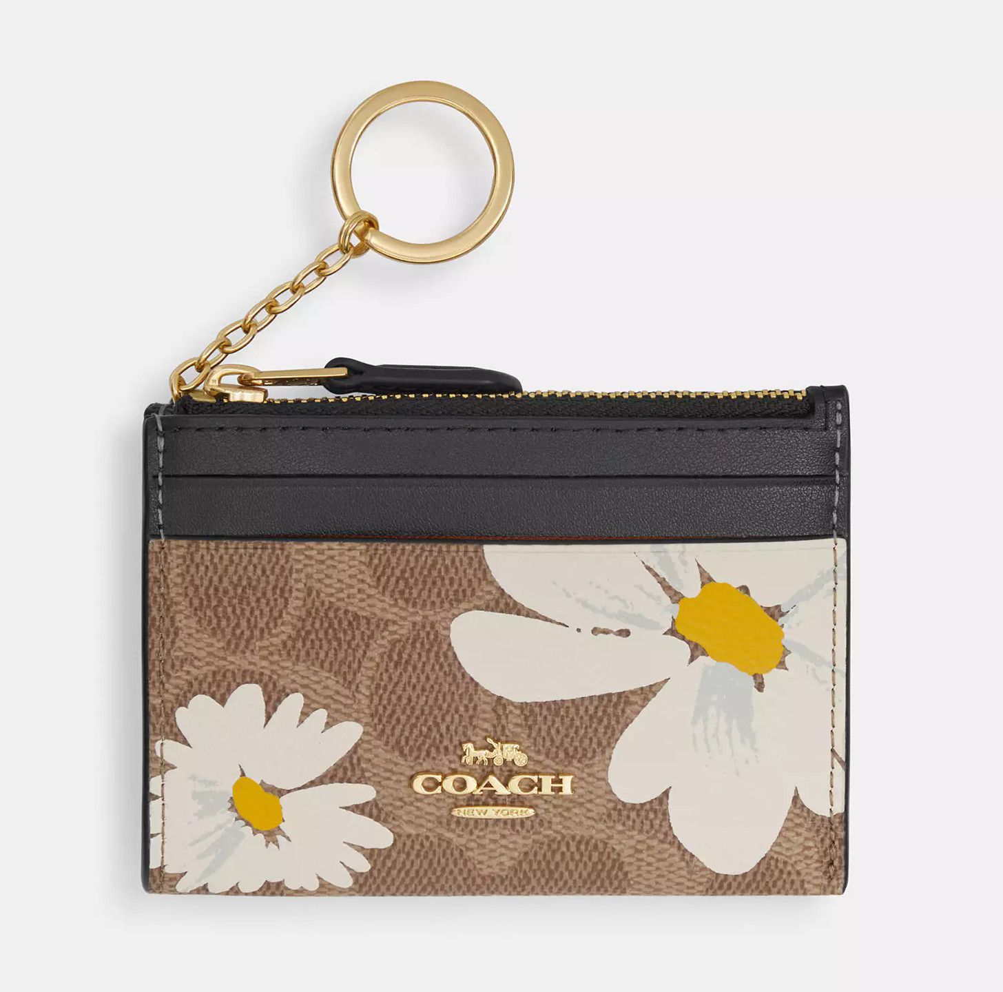 Coach Mini Skinny Id Case In Signature Canvas With Floral CZ594 Size ONE SIZE - 7 Thumbnail