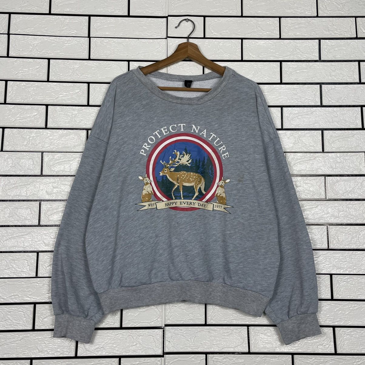 Japanese Brand Protect Nature Big Print Crewneck Sweatshirt Size US M / EU 48-50 / 2 - 1 Thumbnail