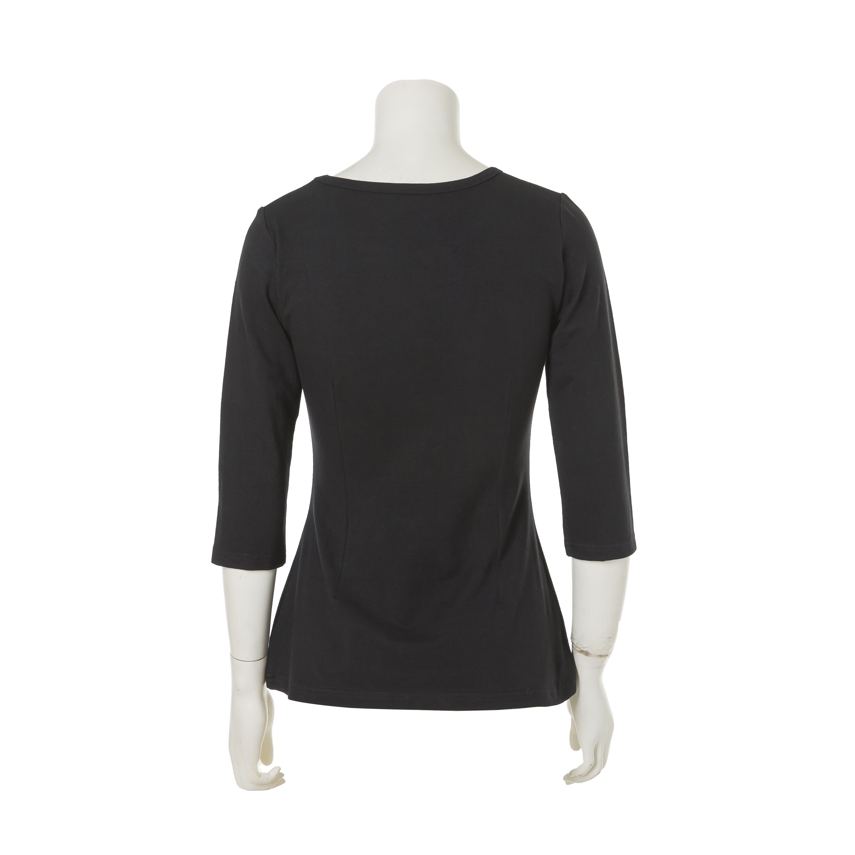 Other Black Midi Sleeve Slim Women's T-Shirt Size XXL / US 16-18 / IT 52-54 - 2 Thumbnail
