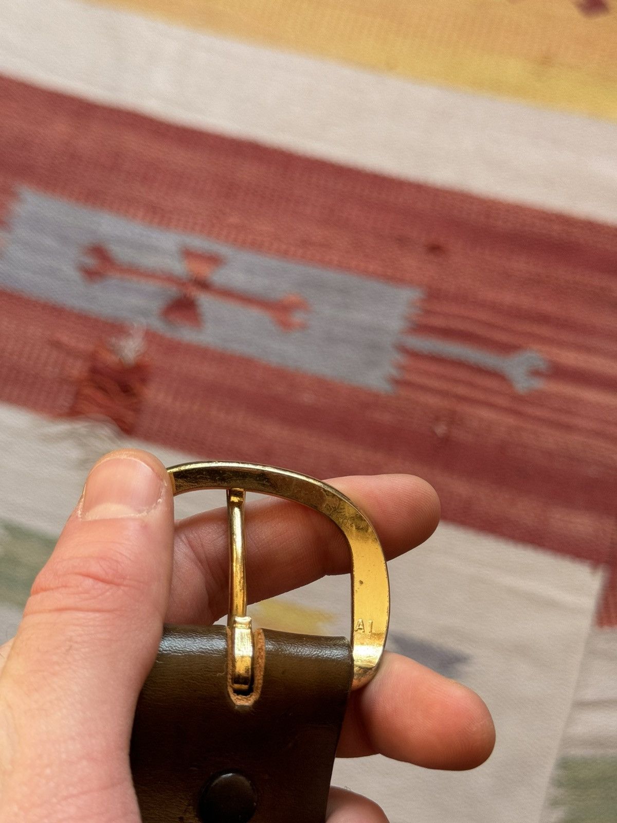Genuine Leather Vintage 90’s Eagle Made In USA Western Cowboy Leather Belt Size ONE SIZE - 7 Thumbnail