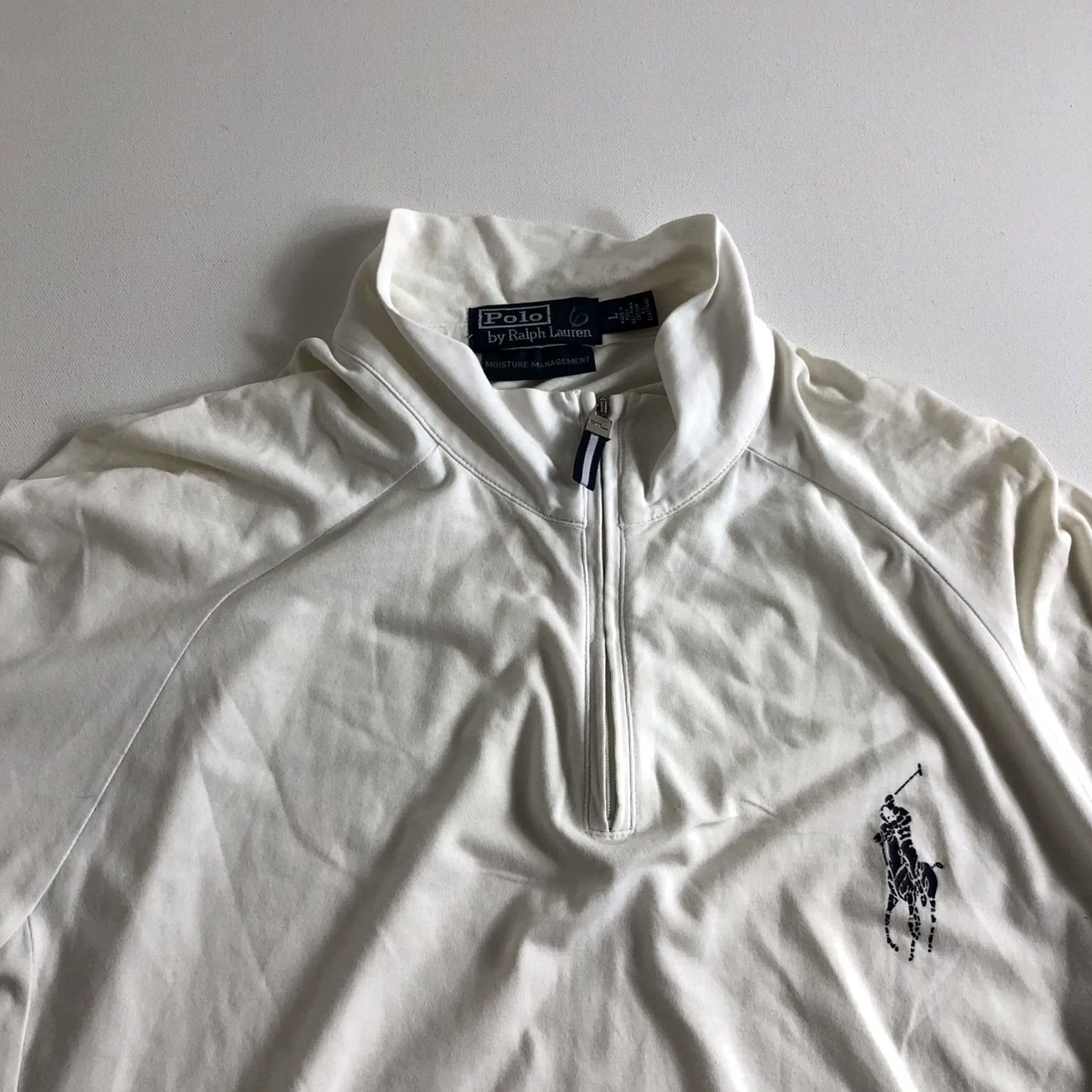Polo Ralph Lauren Polo Ralph Lauren Quarter Zip Mens Sz L White Short Sleeve Moisture Management Size US L / EU 52-54 / 3 - 4 Thumbnail