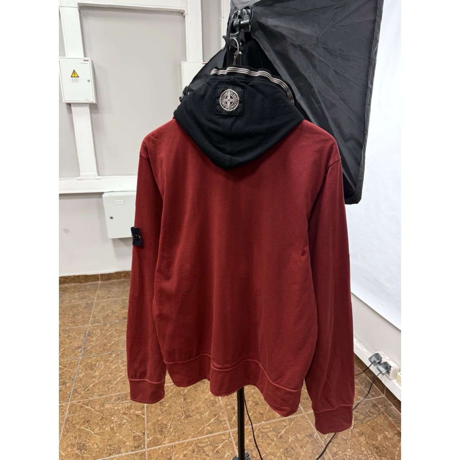 Stone Island VINTAGE Stone Island Hoodie 90s Archive Layered Hooded Jacket XL Men's Red 90s Full Zip Mens Size US XL / EU 56 / 4 - 2 Thumbnail