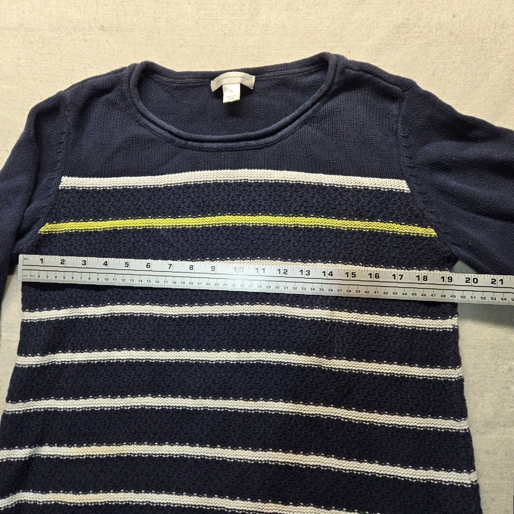 Vintage Christopher & Banks Blue Striped Long Sleeve Sweater Adult Women's XL Size Pullover Shirt? Size XL / US 12-14 / IT 48-50 - 5 Thumbnail