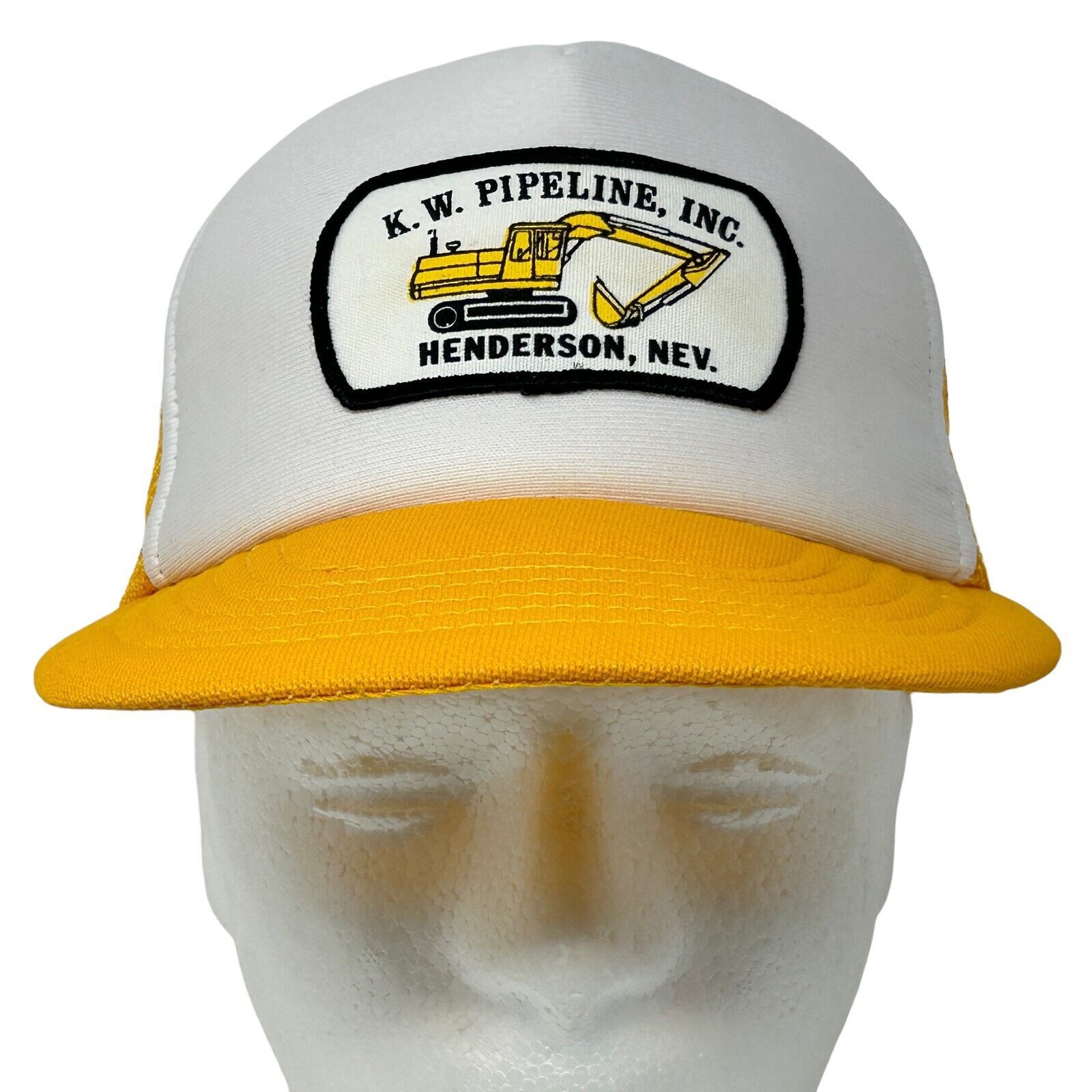 Vintage Vintage 80s KW Pipeline Inc Trucker Hat Baseball Cap Yellow Size ONE SIZE - 2 Thumbnail