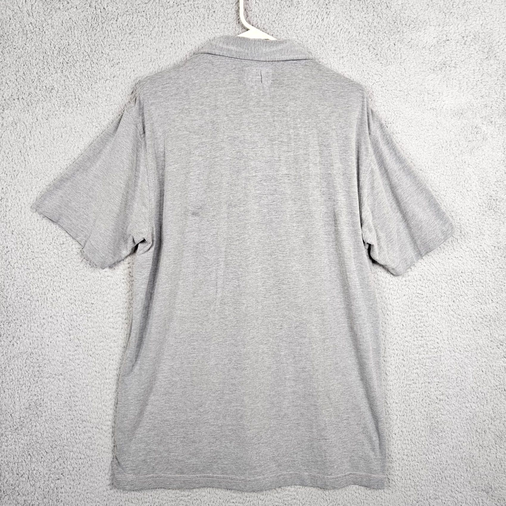 Vintage Linksoul John Ashworth Tempus Fugit Polo Men’s L Gray Short Sleeve 1/4 Button Up Polo Shirts Polo Shirts Men Size US L / EU 52-54 / 3 - 2 Thumbnail