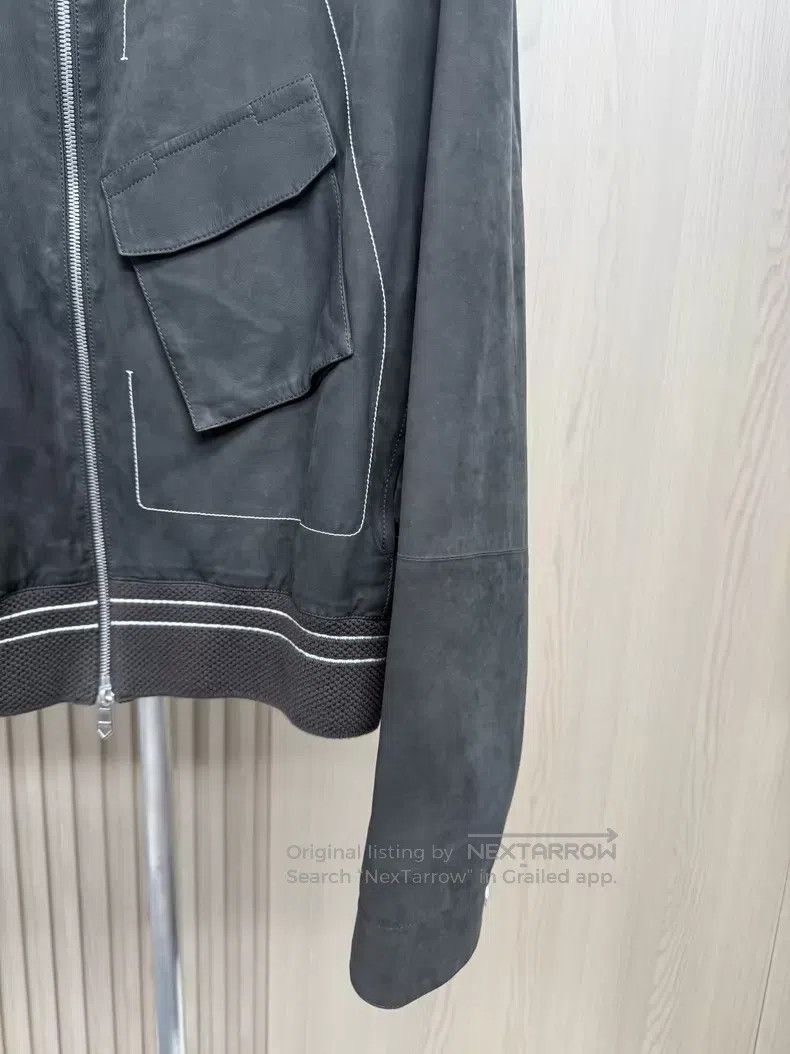 Hermes Hermes 24 Autumn-Winter Knight Leather Jacket, Suede Cowhi Size US L / EU 52-54 / 3 - 3 Thumbnail