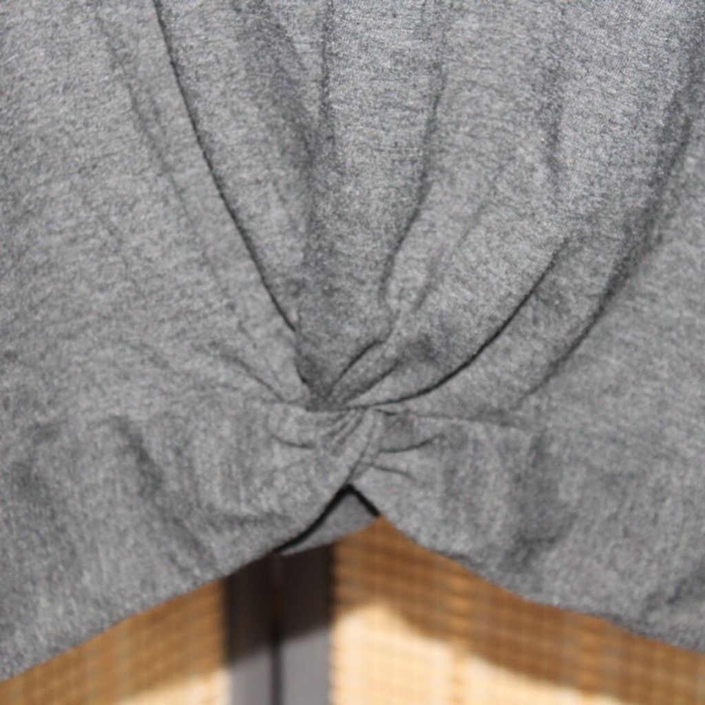 Other LLD Charcoal Short Sleeve Twist-Front Cropped T Size XL / US 12-14 / IT 48-50 - 2 Thumbnail