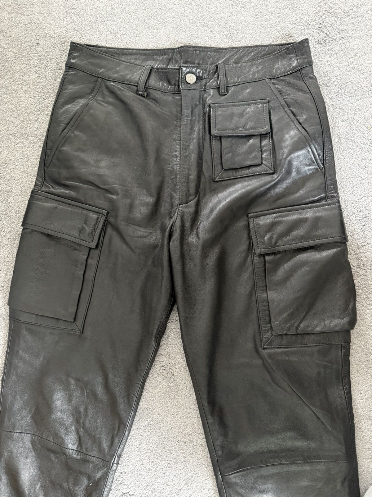 Muubaa Muubaa Straight Leg Utility Cargo Leather Trousers Size30 Size US 30 / EU 46 - 3 Thumbnail