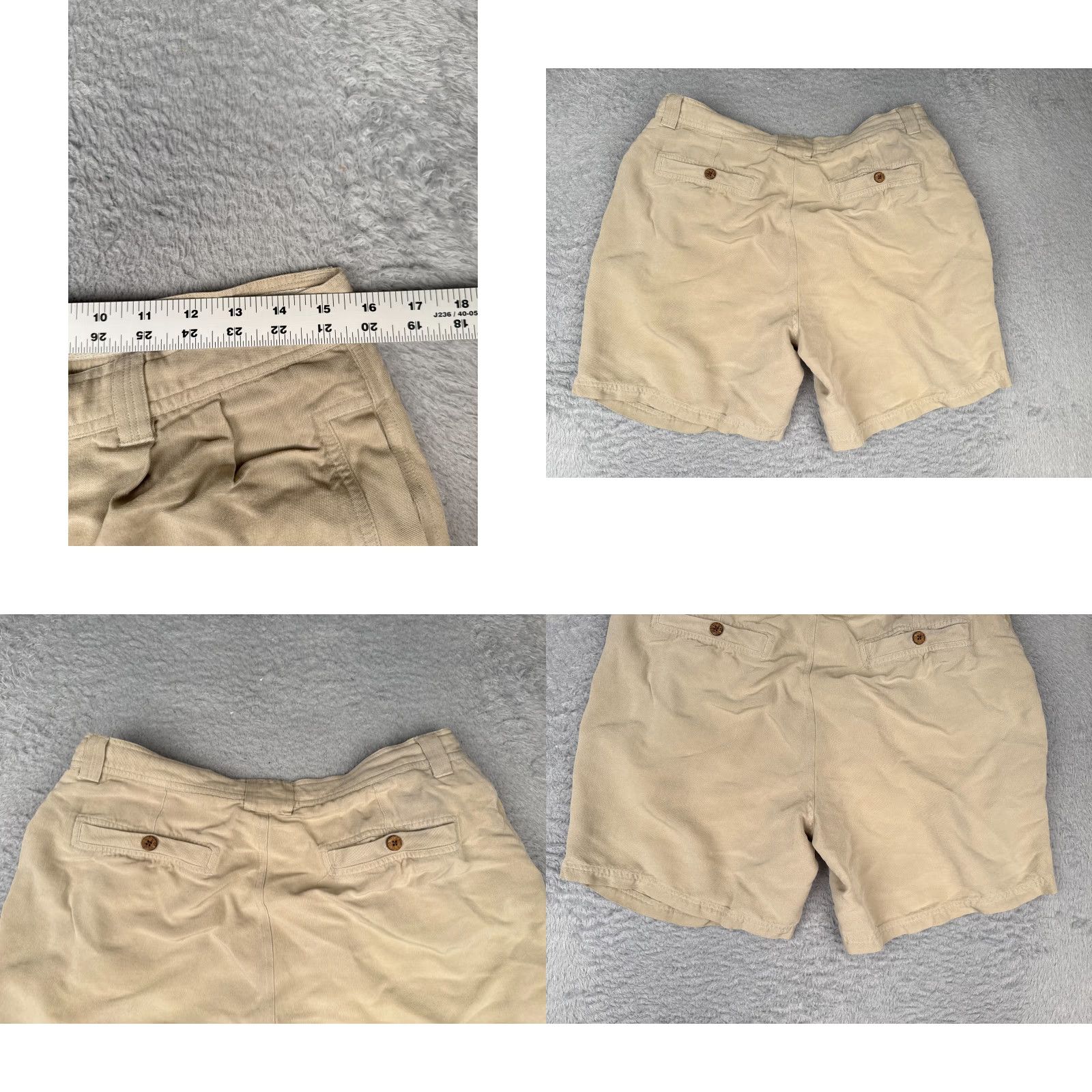 Tommy Bahama Tommy Bahama Shorts Adult 34 Beige 100% Silk Pleated Beach Vacation Resort 34x8 Size US 34 / EU 50 - 9 Thumbnail