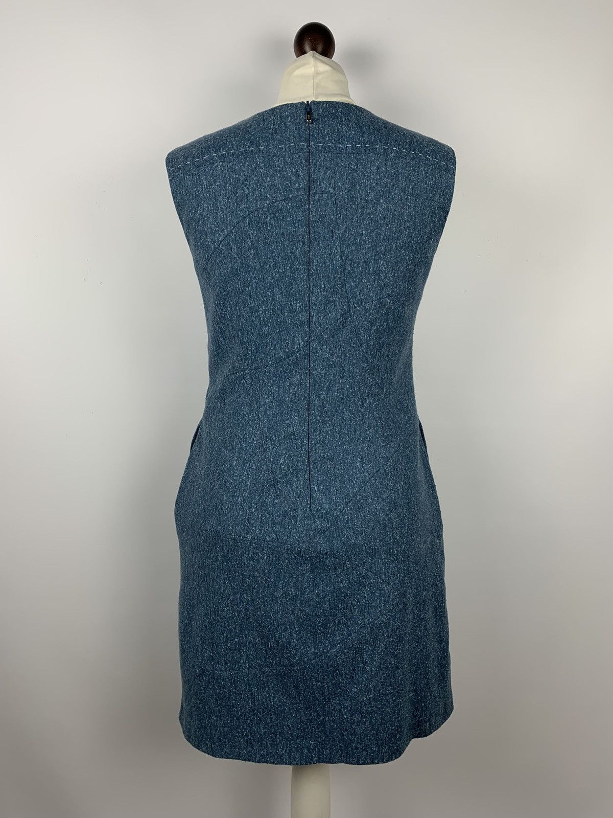Escada Sport Escada Sport Midi Ladies Dress Top Zip Blue Size 36Silk Wool Size XS / US 0-2 / IT 36-38 - 4 Thumbnail
