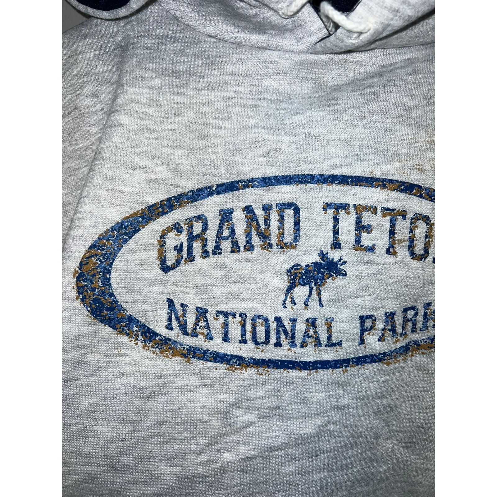 Vintage Vintage Grand Teton Hoodie Sweatshirt National Park Gray 90s Size US L / EU 52-54 / 3 - 2 Thumbnail