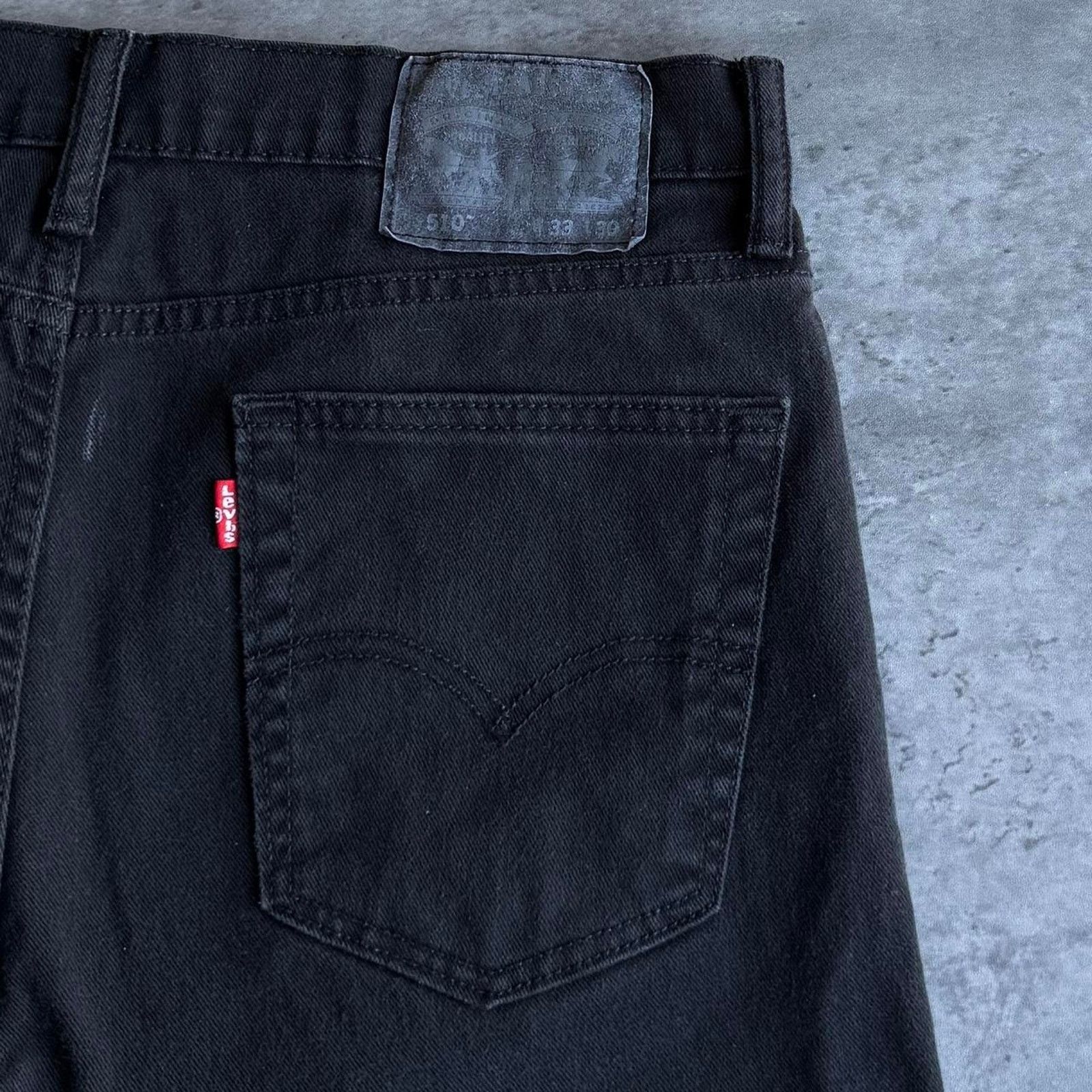 Levi's × Levi's Vintage Clothing Vintage Y2K Levi’s 510 Faded Black Grunge Opium Denim Jeans Size US 33 - 3 Thumbnail