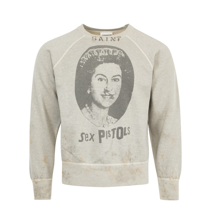 Saint Michael o1h1sh10525 Pistols Sweatshirt in Grey Size US S / EU 44-46 / 1 - 1 Thumbnail