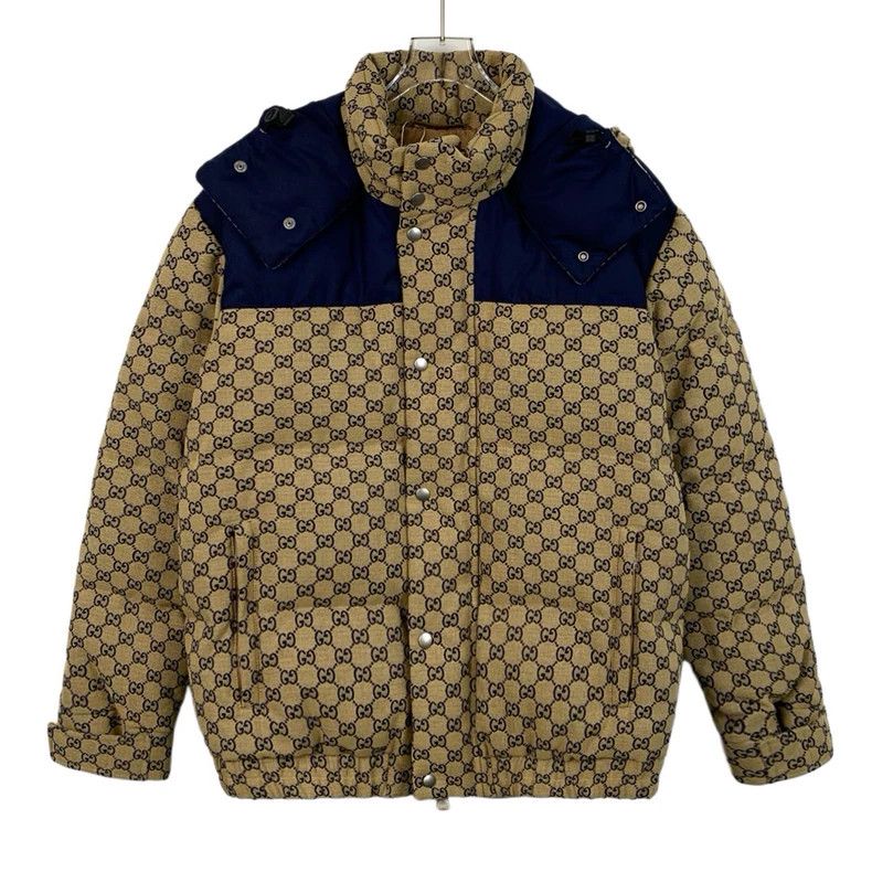 Gucci Gucci 24 brown logo printed full-print cotton hooded down j Size US S / EU 44-46 / 1 - 1 Thumbnail