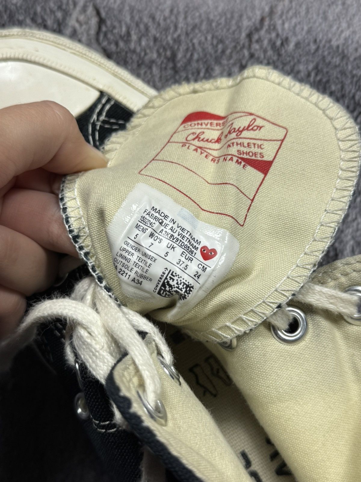 Comme des Garcons PLAY × Converse Converse x Comme des Garçons PLAY High-Top Sneakers Size US 7.5 / IT 37.5 - 11 Thumbnail