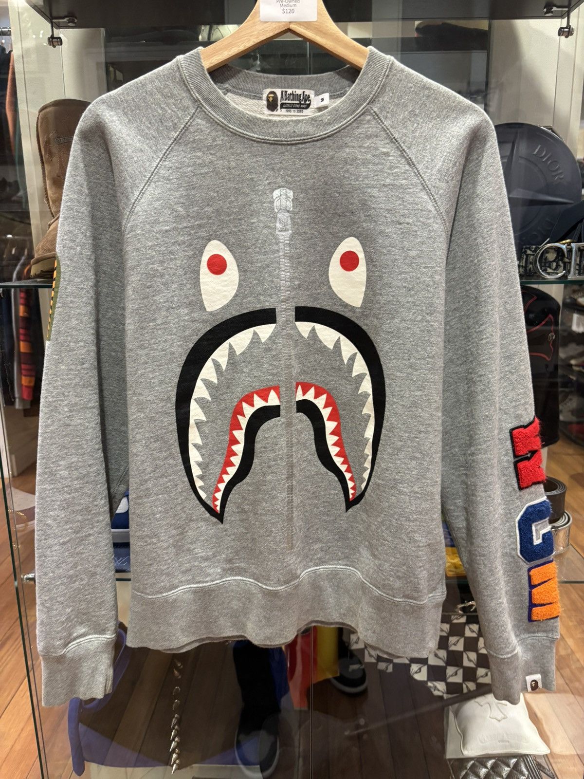 Bape Bape Shark Zipper Crewneck Size US M / EU 48-50 / 2 - 1 Thumbnail
