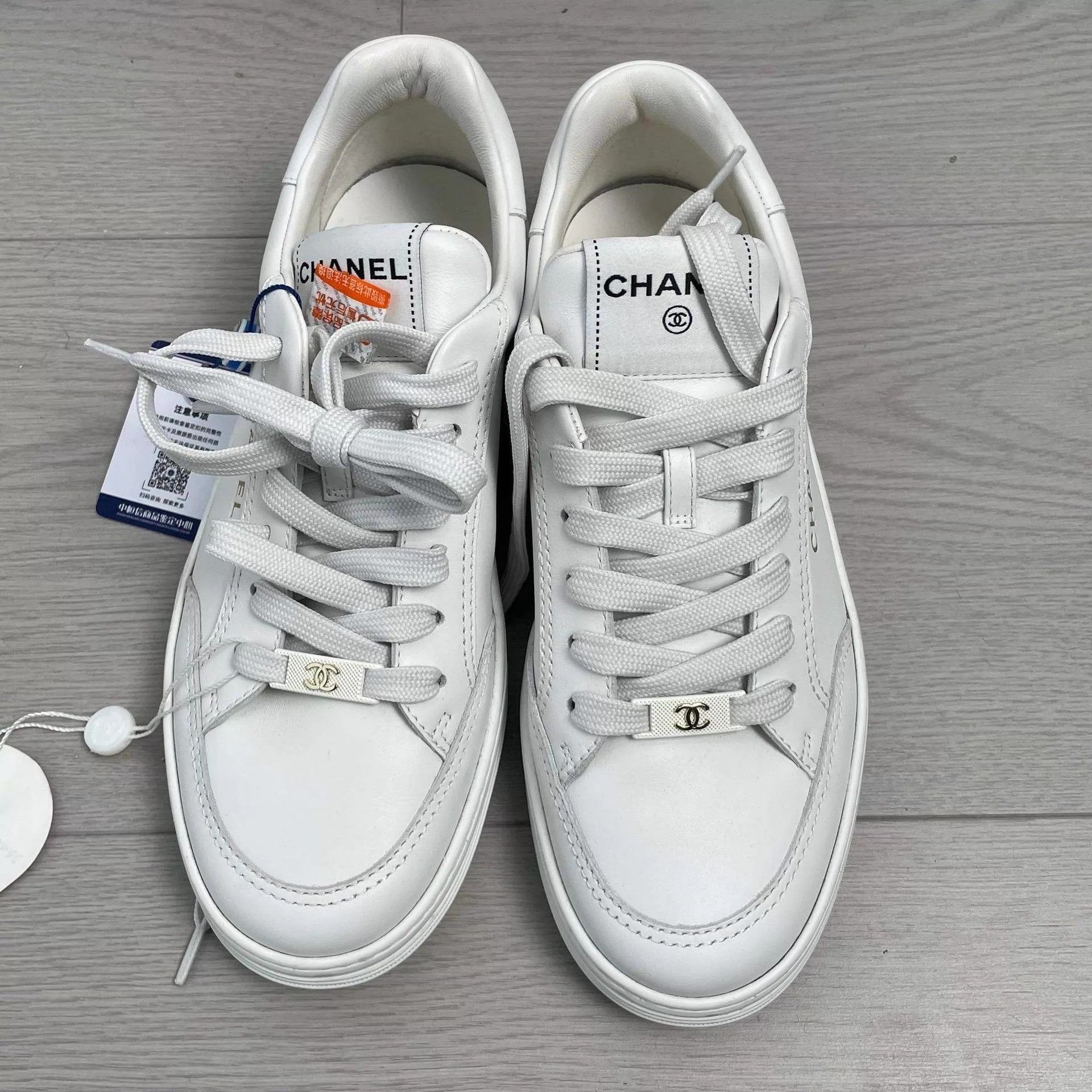 Chanel Chanel Leather White Flats 38.5 Size US 8 / IT 38 - 6 Thumbnail