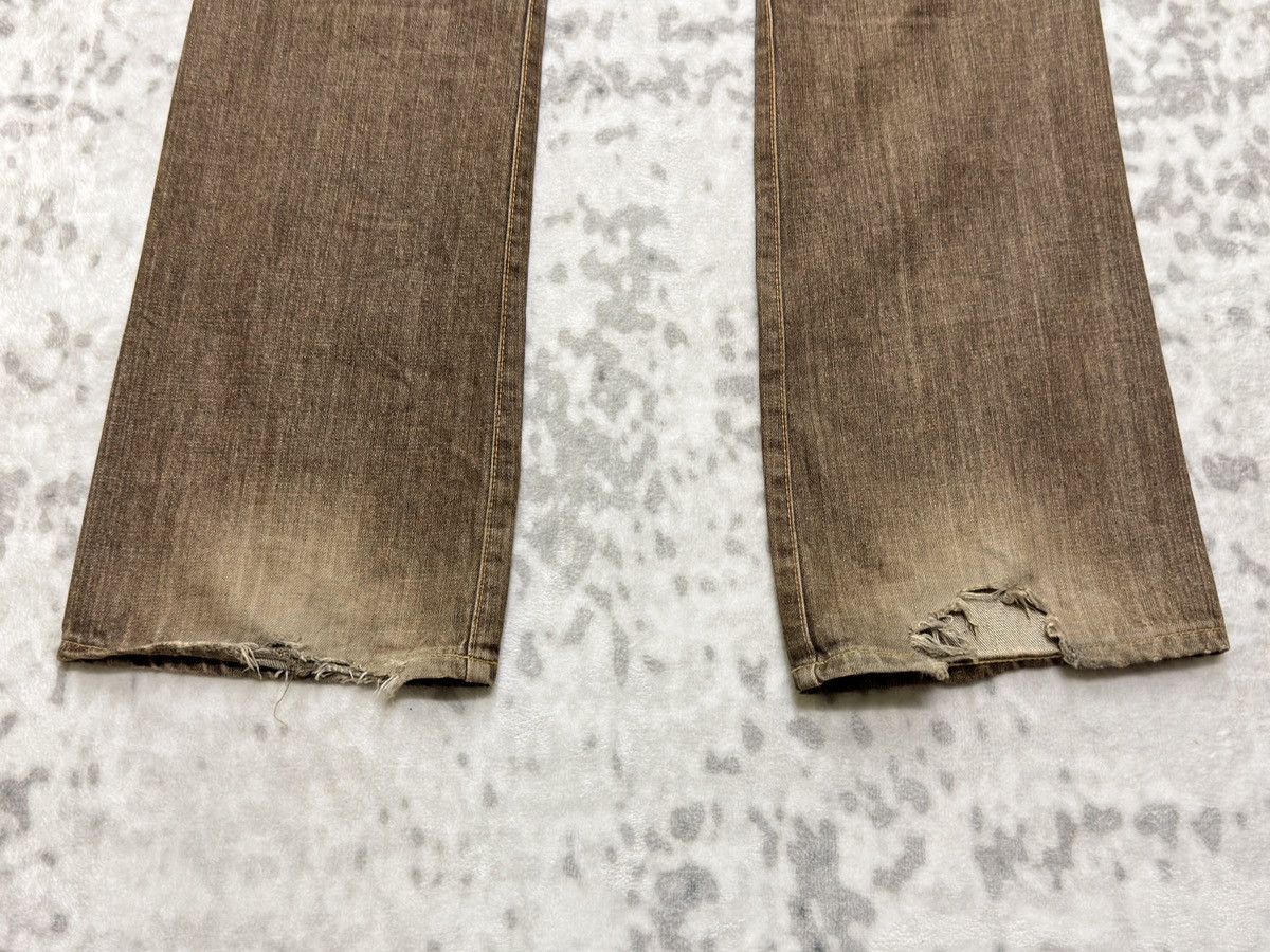 Edwin Vintage Edwin XV Brown Distressed Bootcut Flare Denim Jeans Size US 35 - 13 Thumbnail